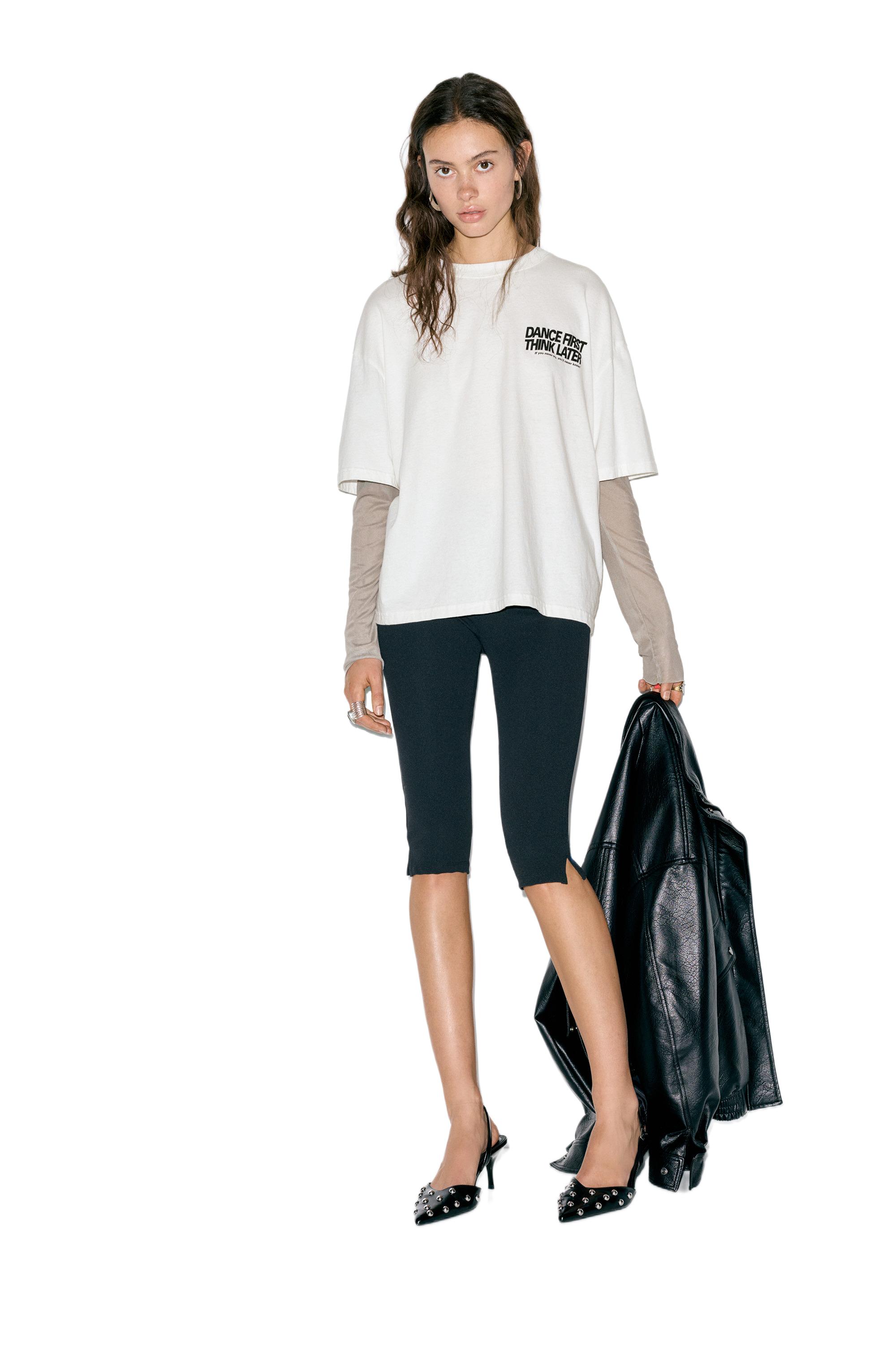 Double sleeve T-shirt with slogan — Ice
