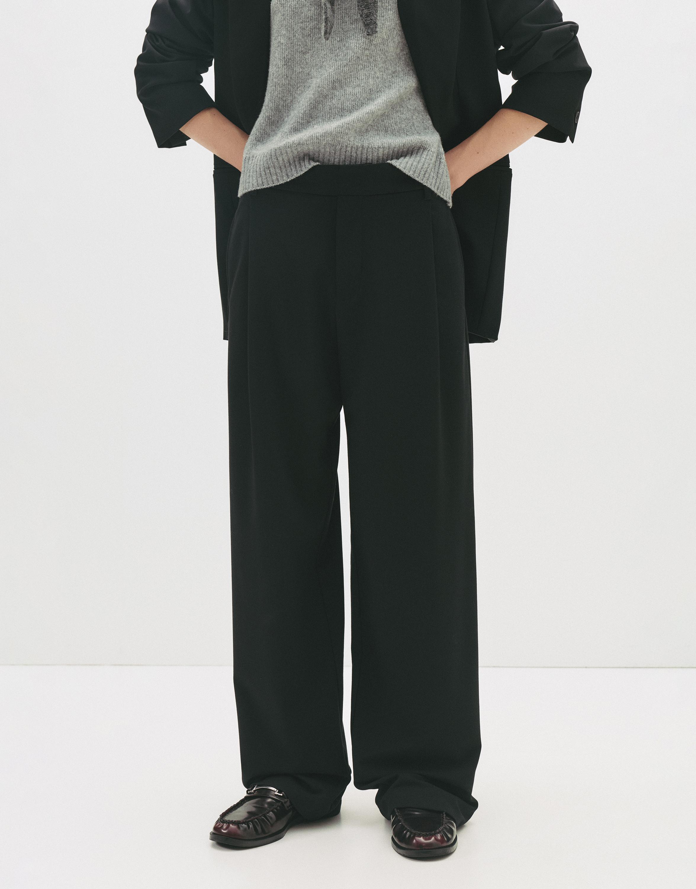 Darted smart trousers — Black