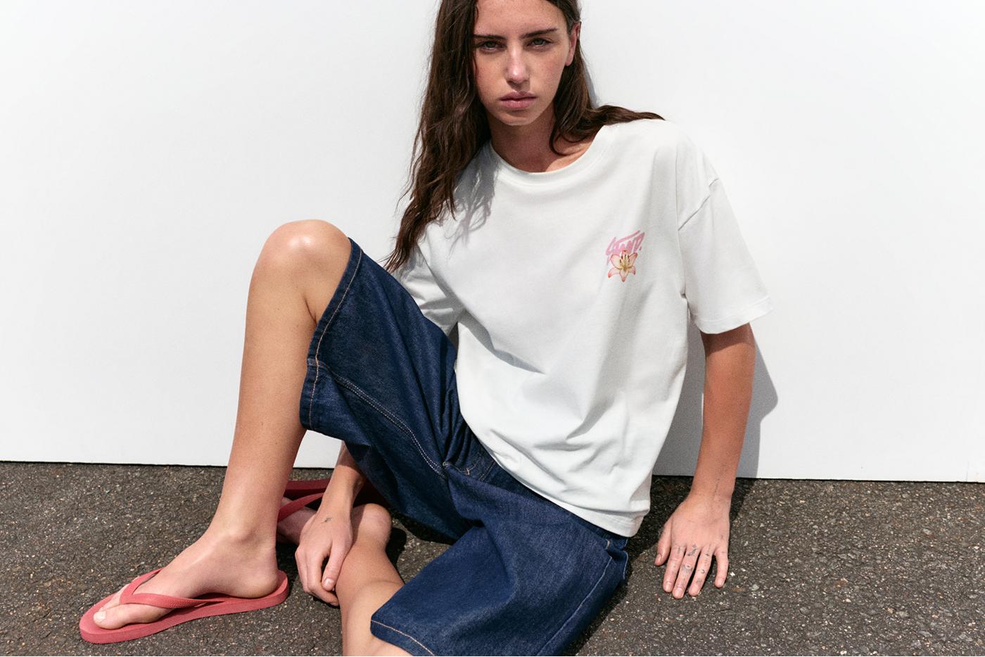 Floral T-shirt — White