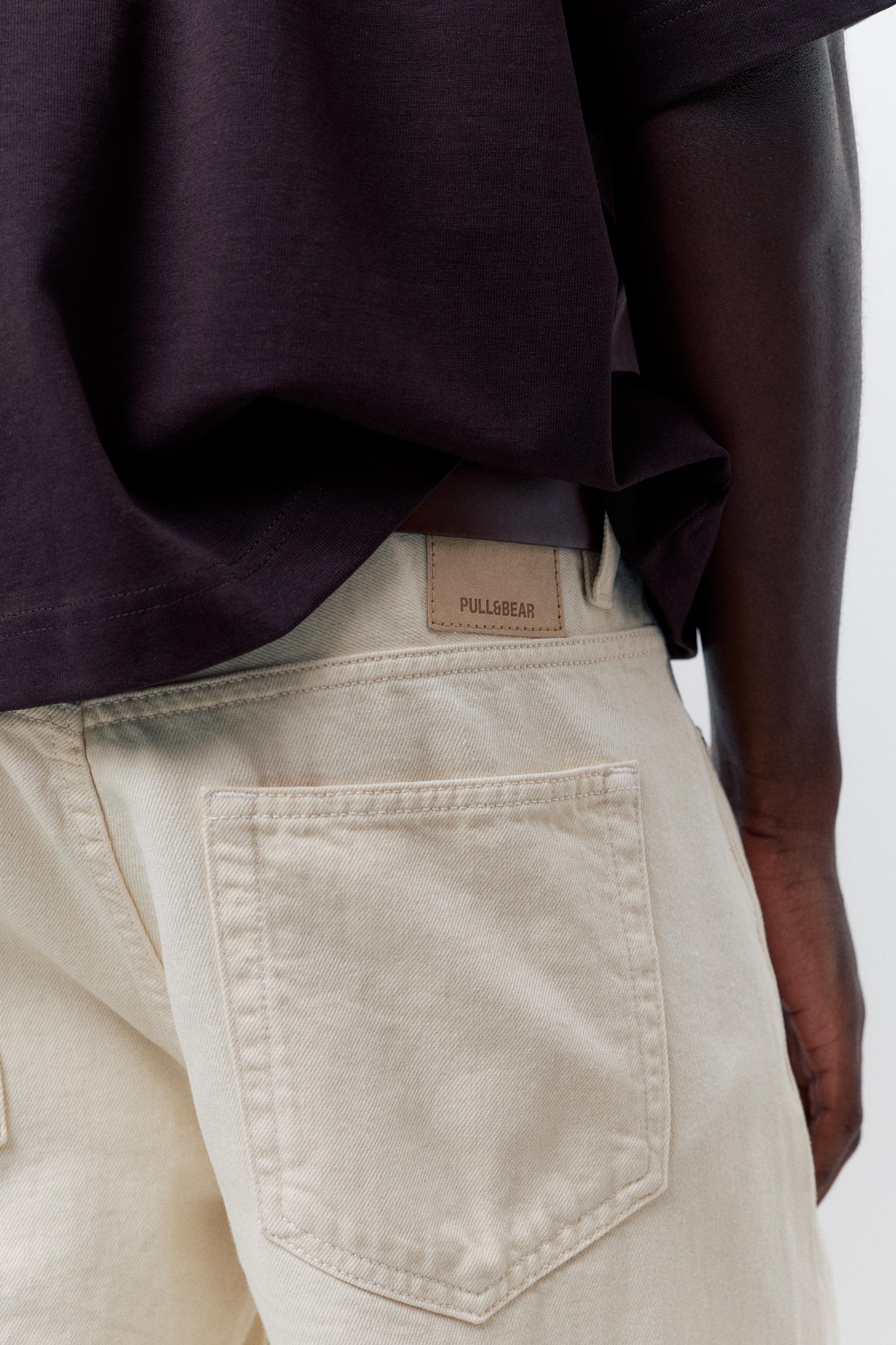 Standard denim Bermuda shorts — Ecru