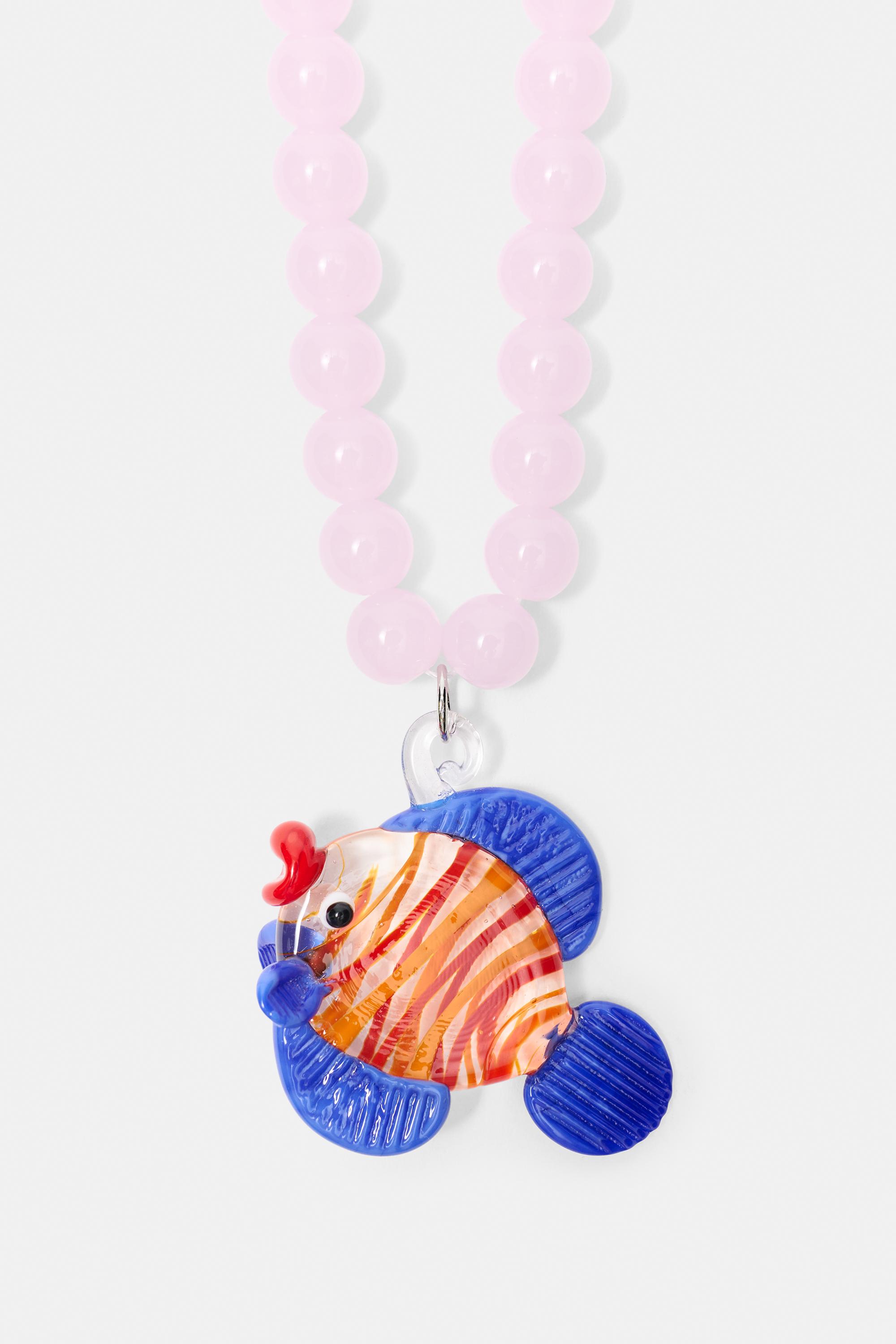 Pleasures x STWD bead necklace — Pink