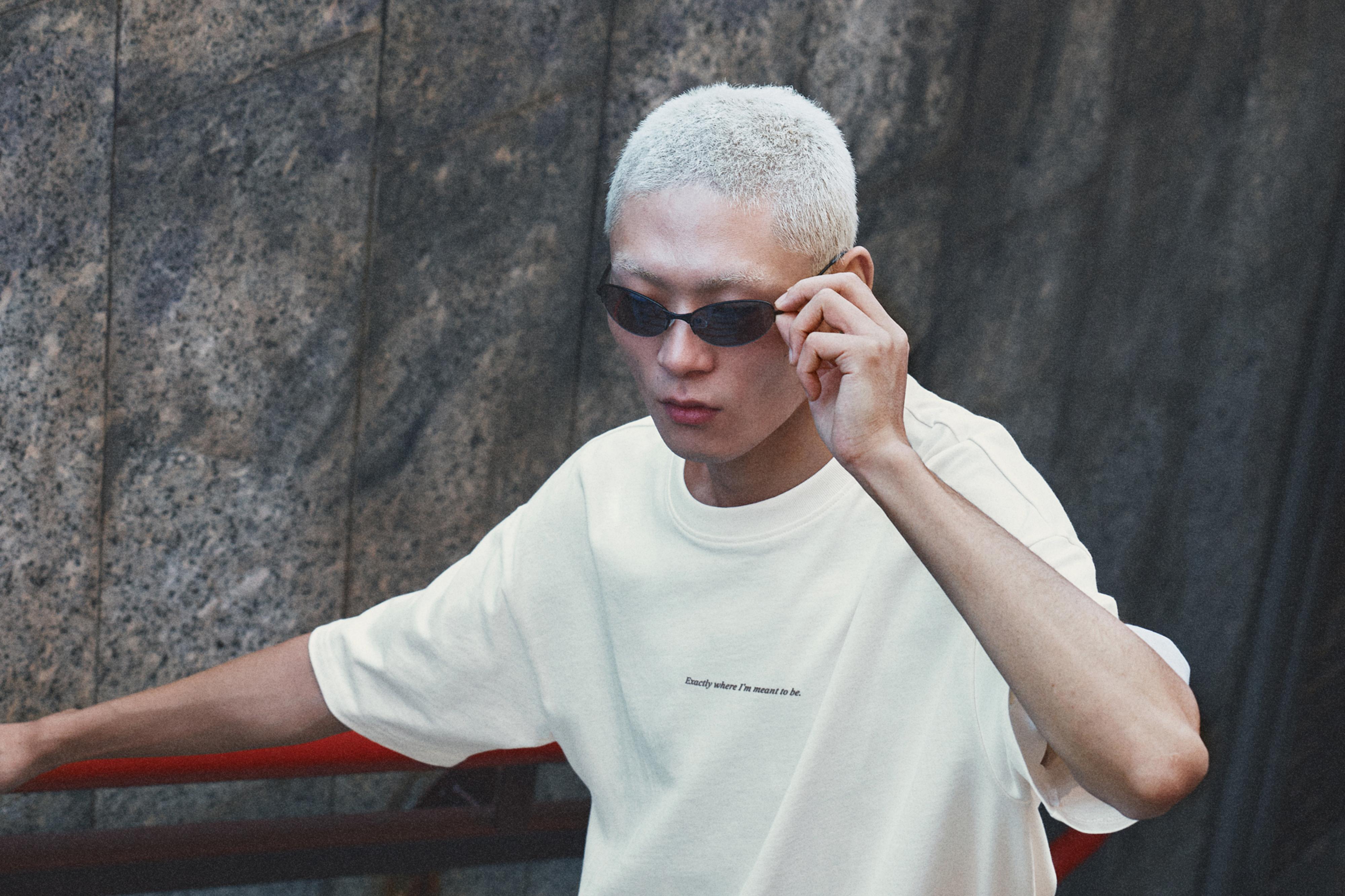 Relaxed fit slogan T-shirt — Sand