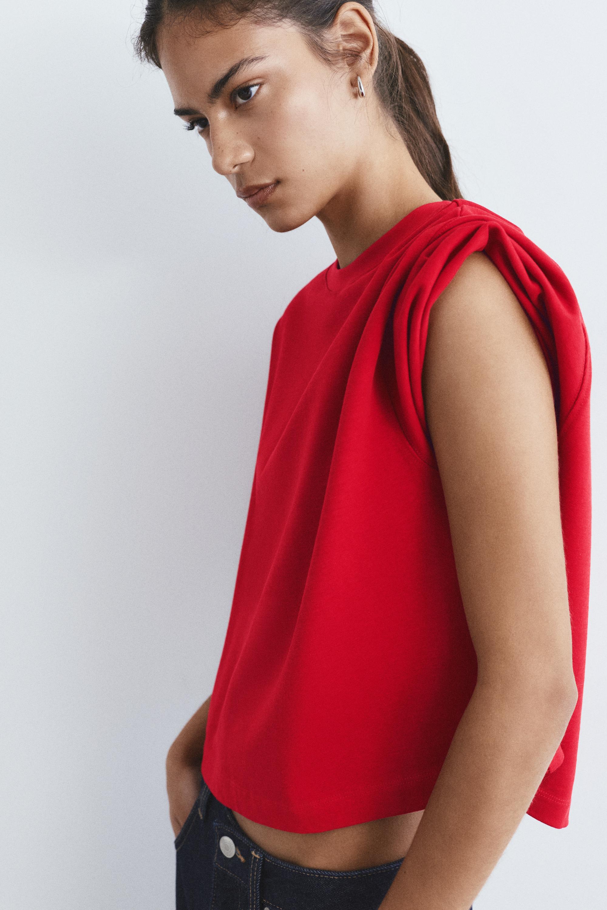 Kısa kollu kutu kesim t-shirt - Görsel 75