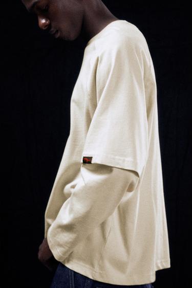 Double sleeve T-shirt — Sand 1