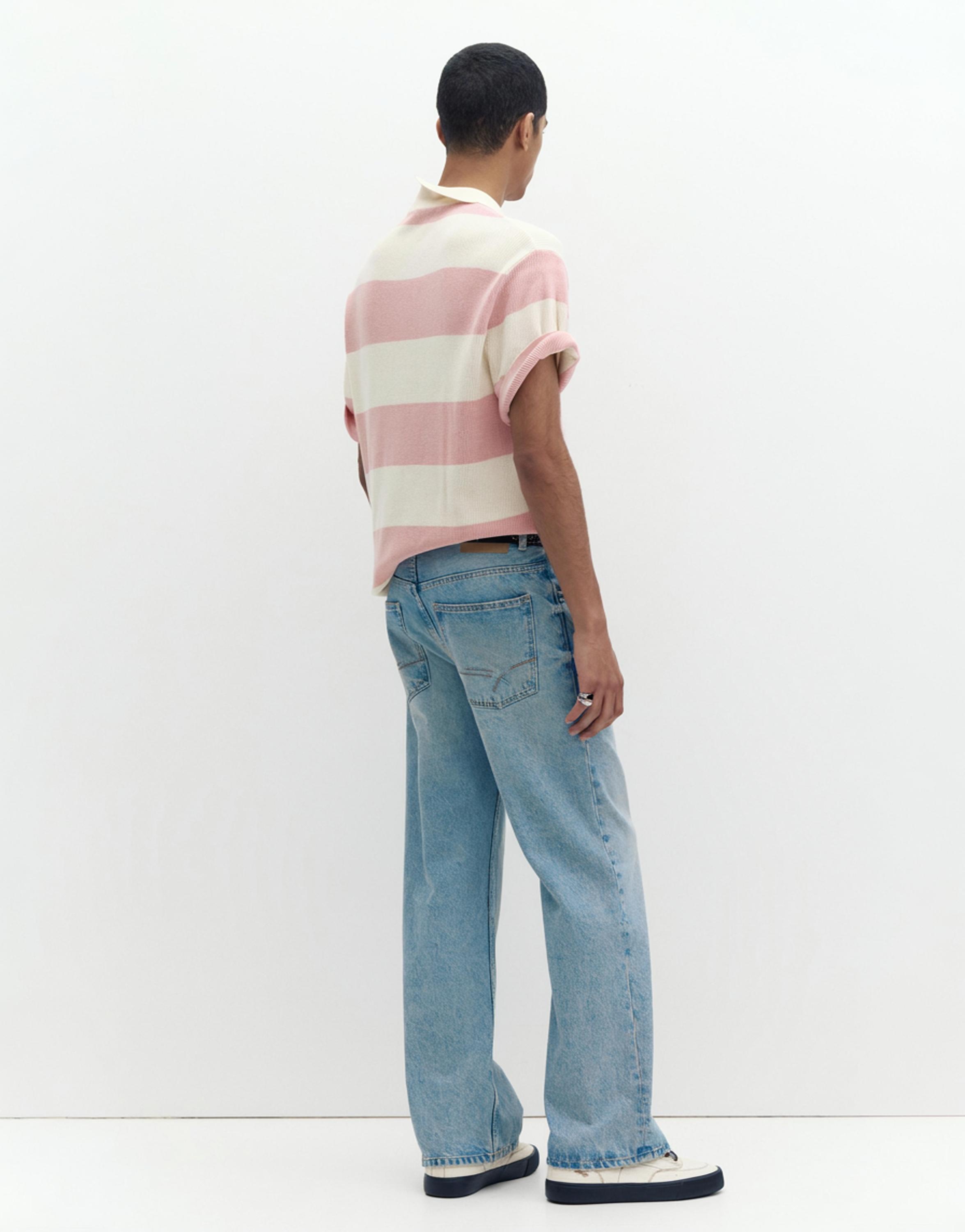 Nakışlı panelli polo t-shirt - Görsel 6