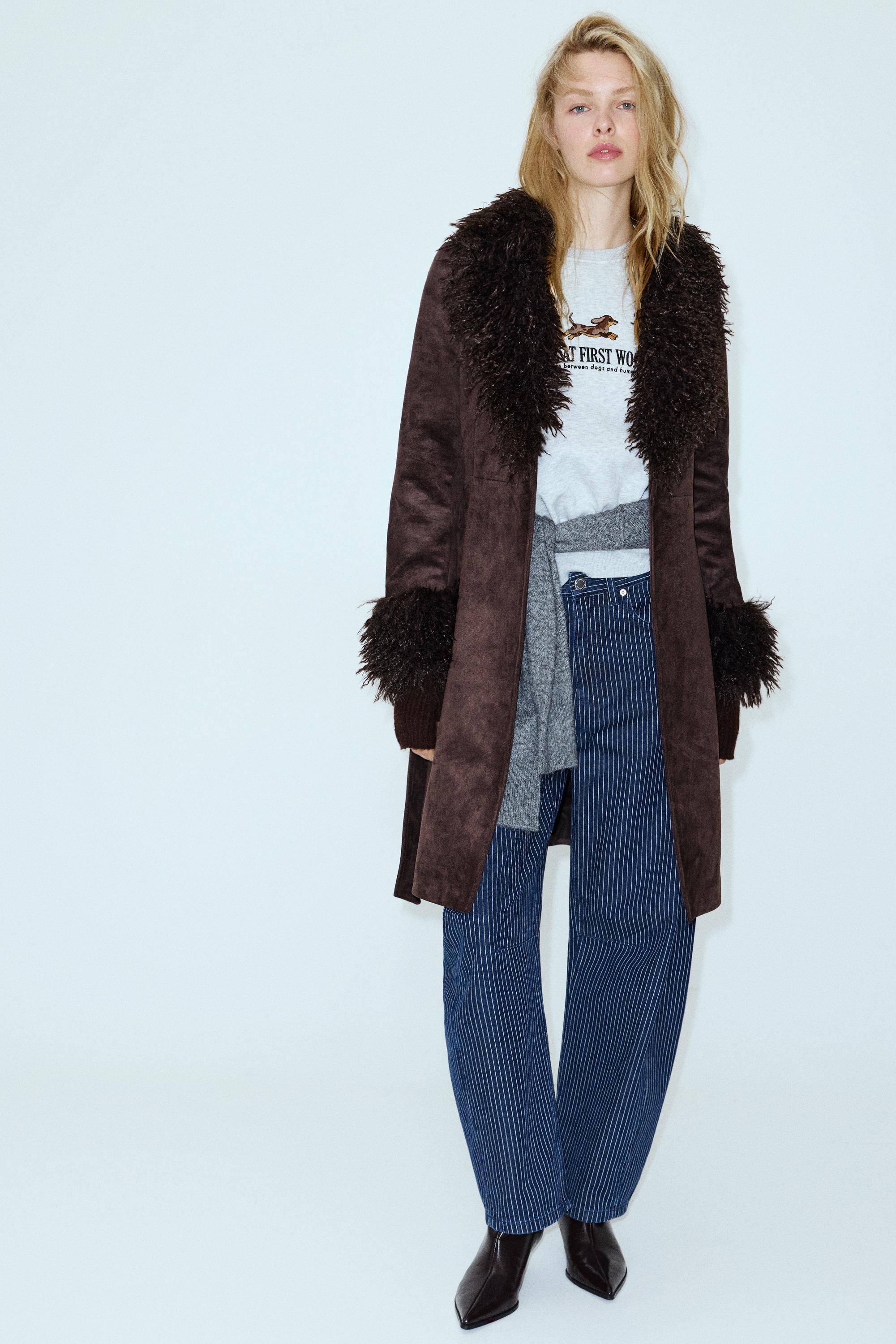 Cappotto Attillato Effetto Camoscio
