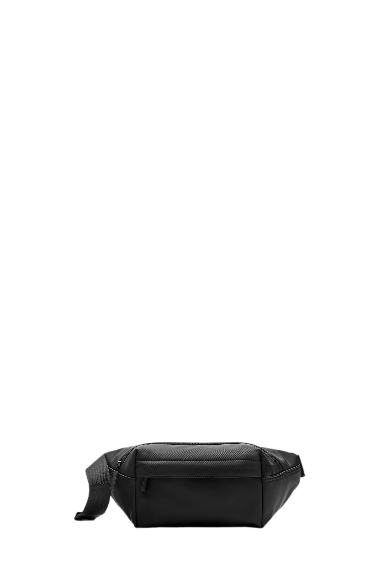 Rubberised belt bag — Black