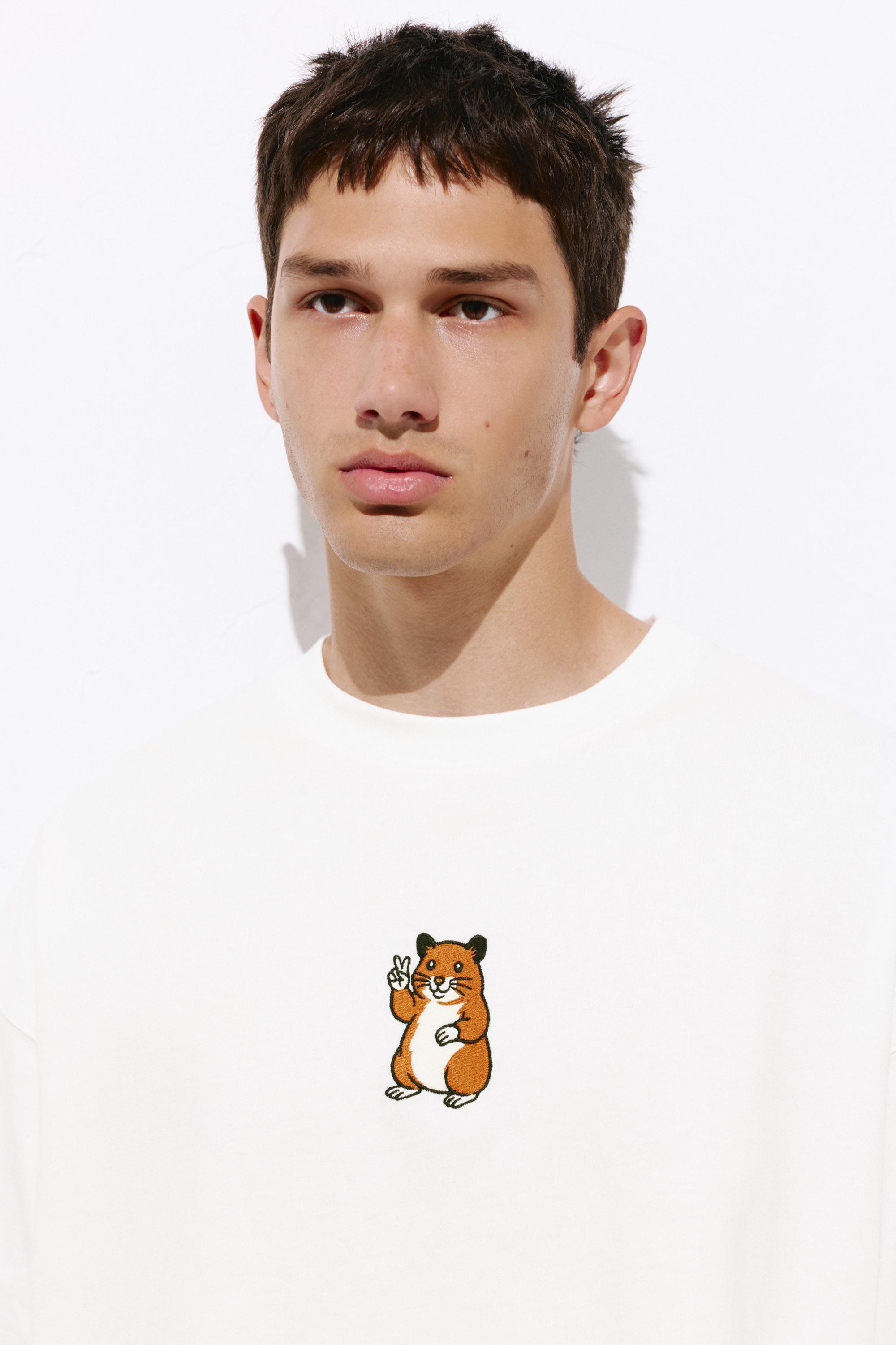Hamster graphic T-shirt — White