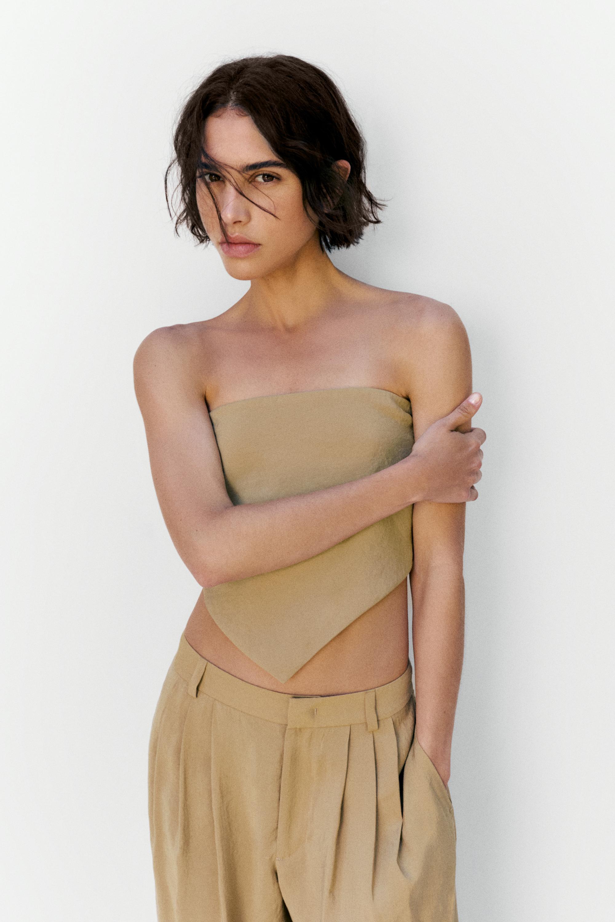 Bandana top — Light camel