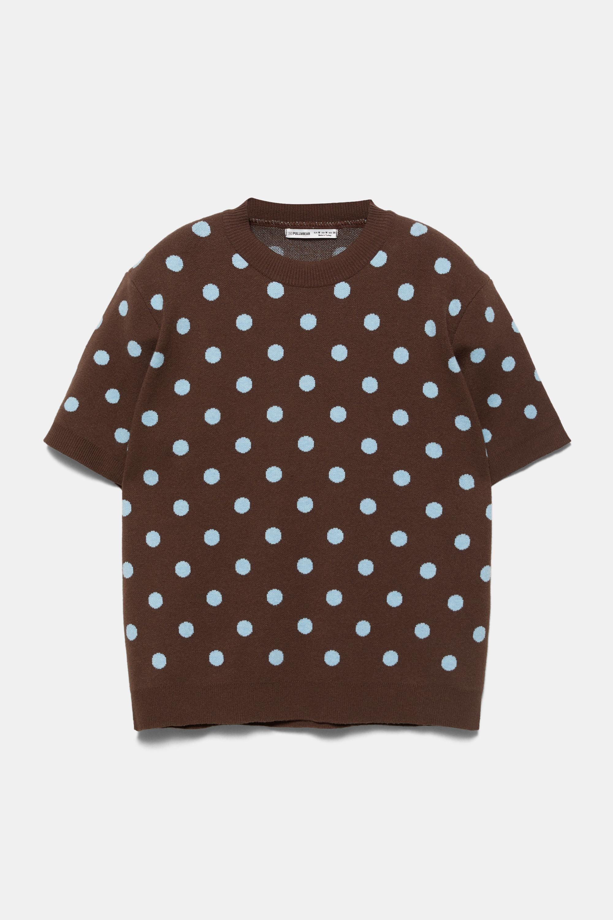 Puantiye desenli kısa kollu top - Görsel 4