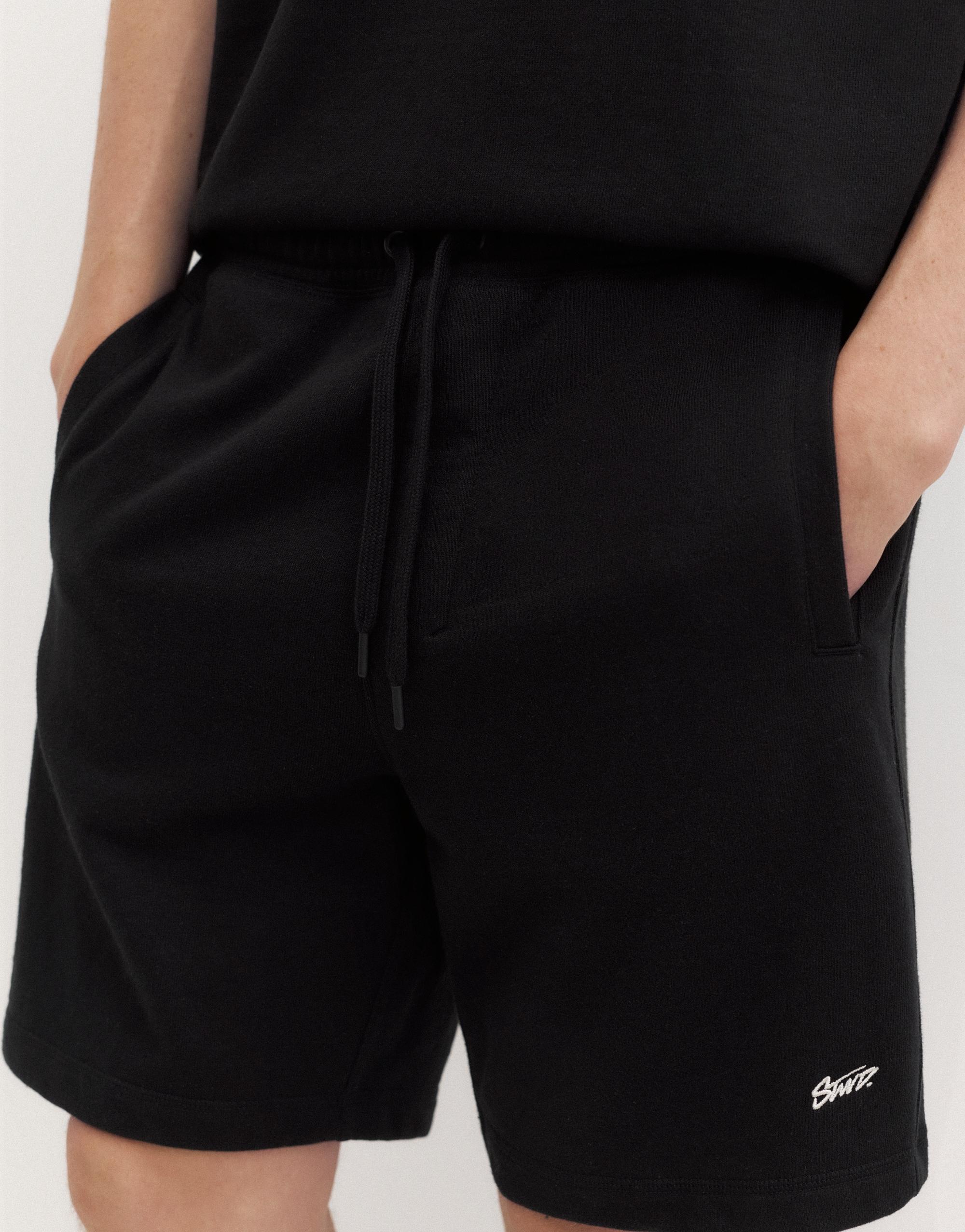 STWD jogger Bermuda shorts — Black