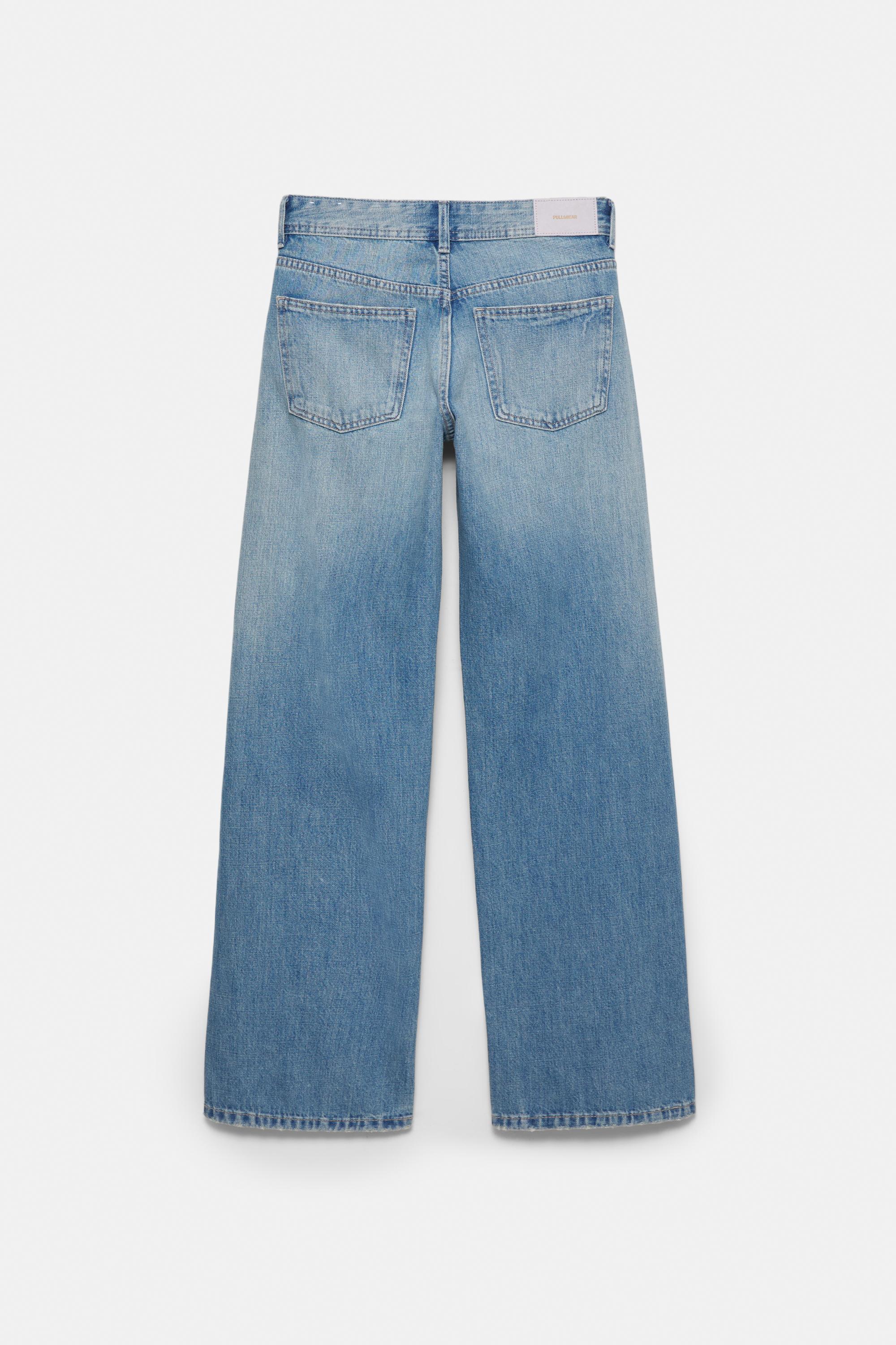 Low-rise straight-leg jeans — Indigo