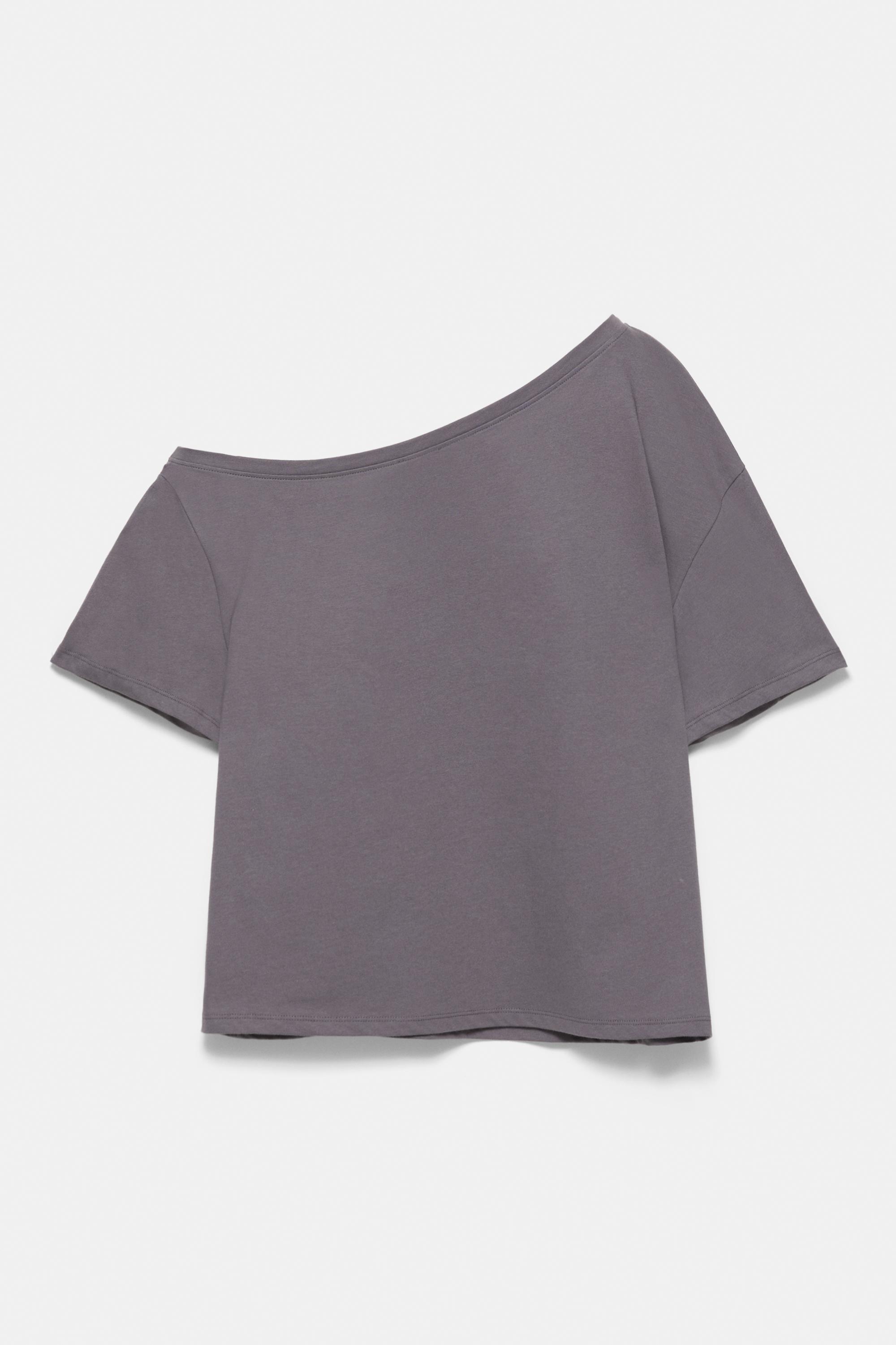 Asymmetric star T-shirt — Grey/Blue
