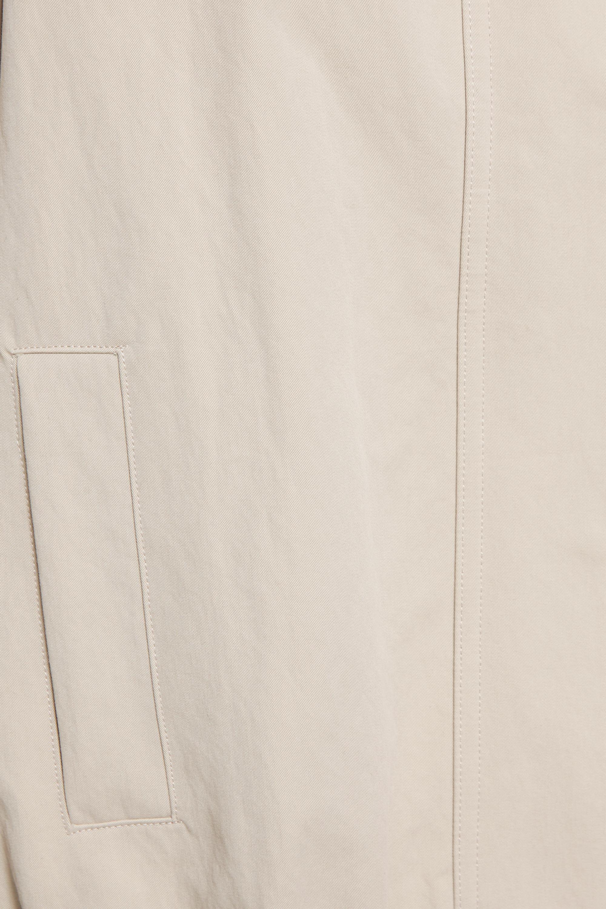 Oversize high-neck jacket — Sand (alternate view)