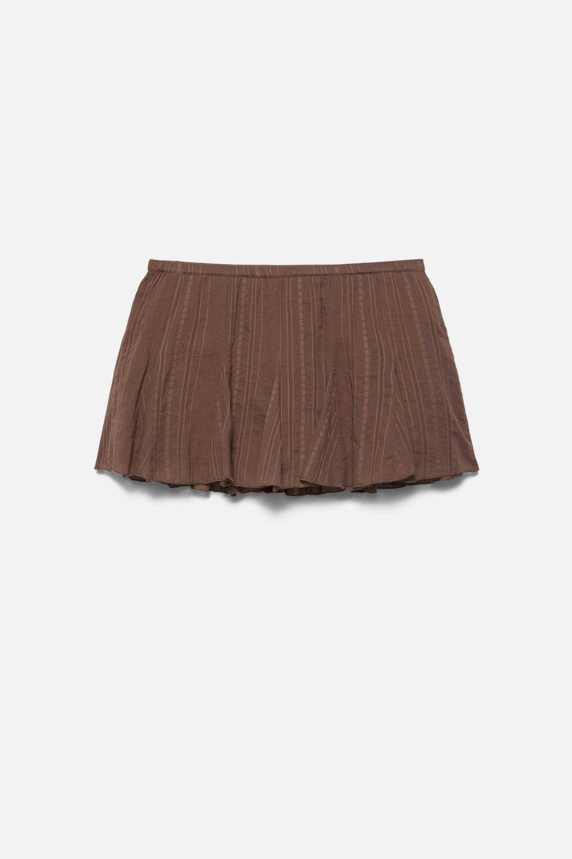 Brown mini skirt — Brown