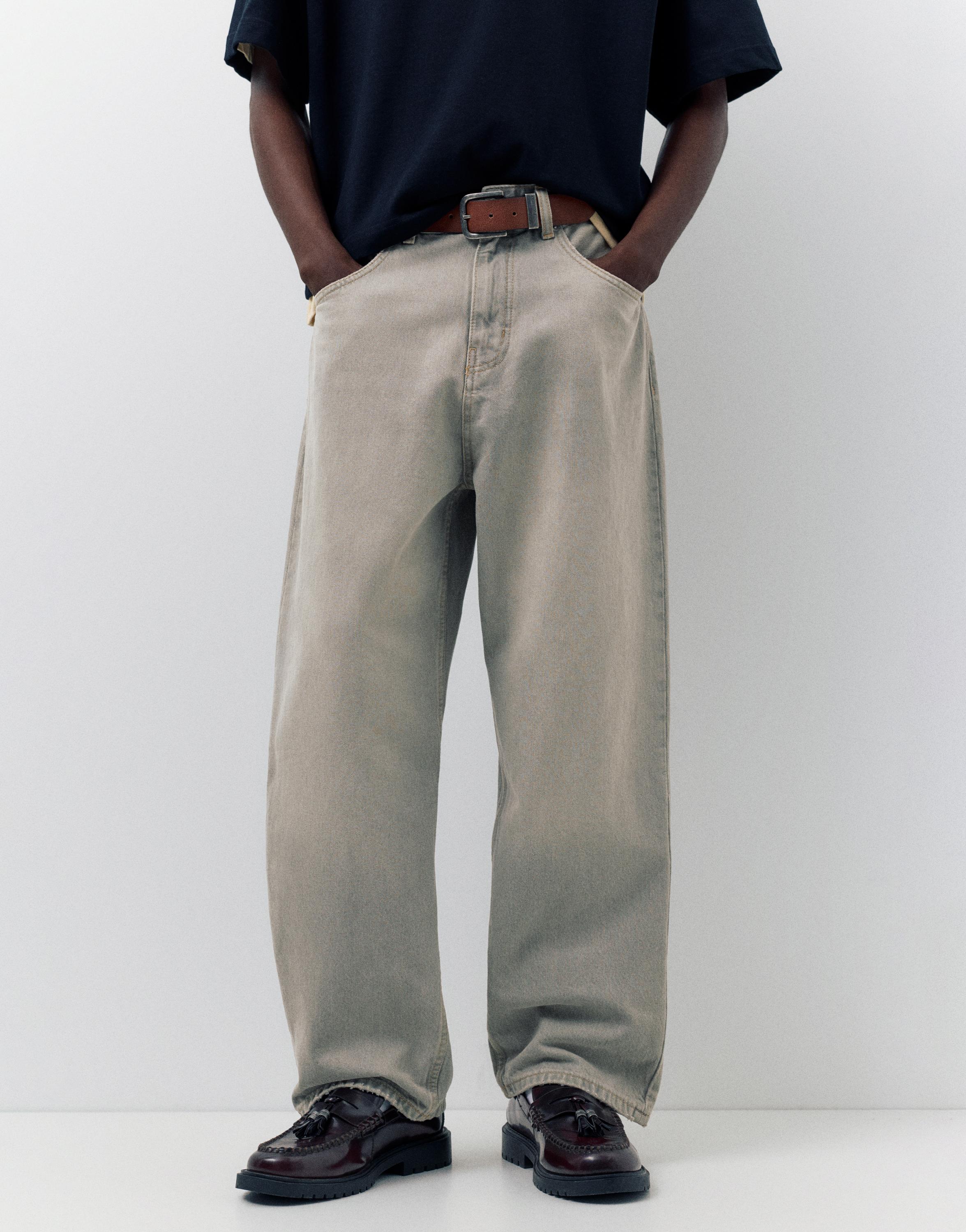Relaxed fit baggy jeans — Dark grey