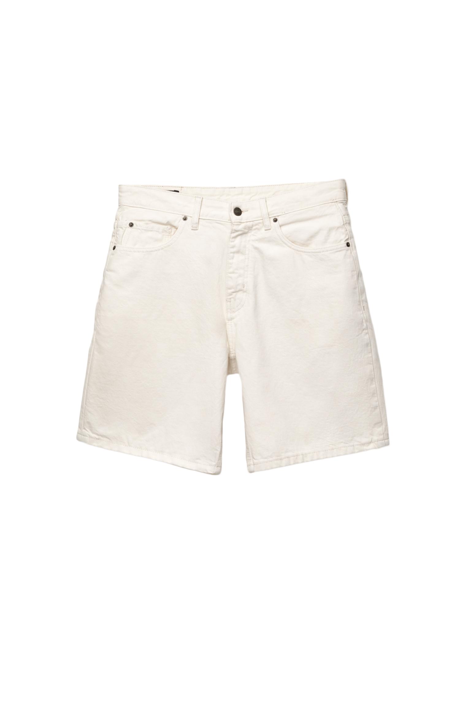 Standart kesim distressed denim bermuda - Görsel 3