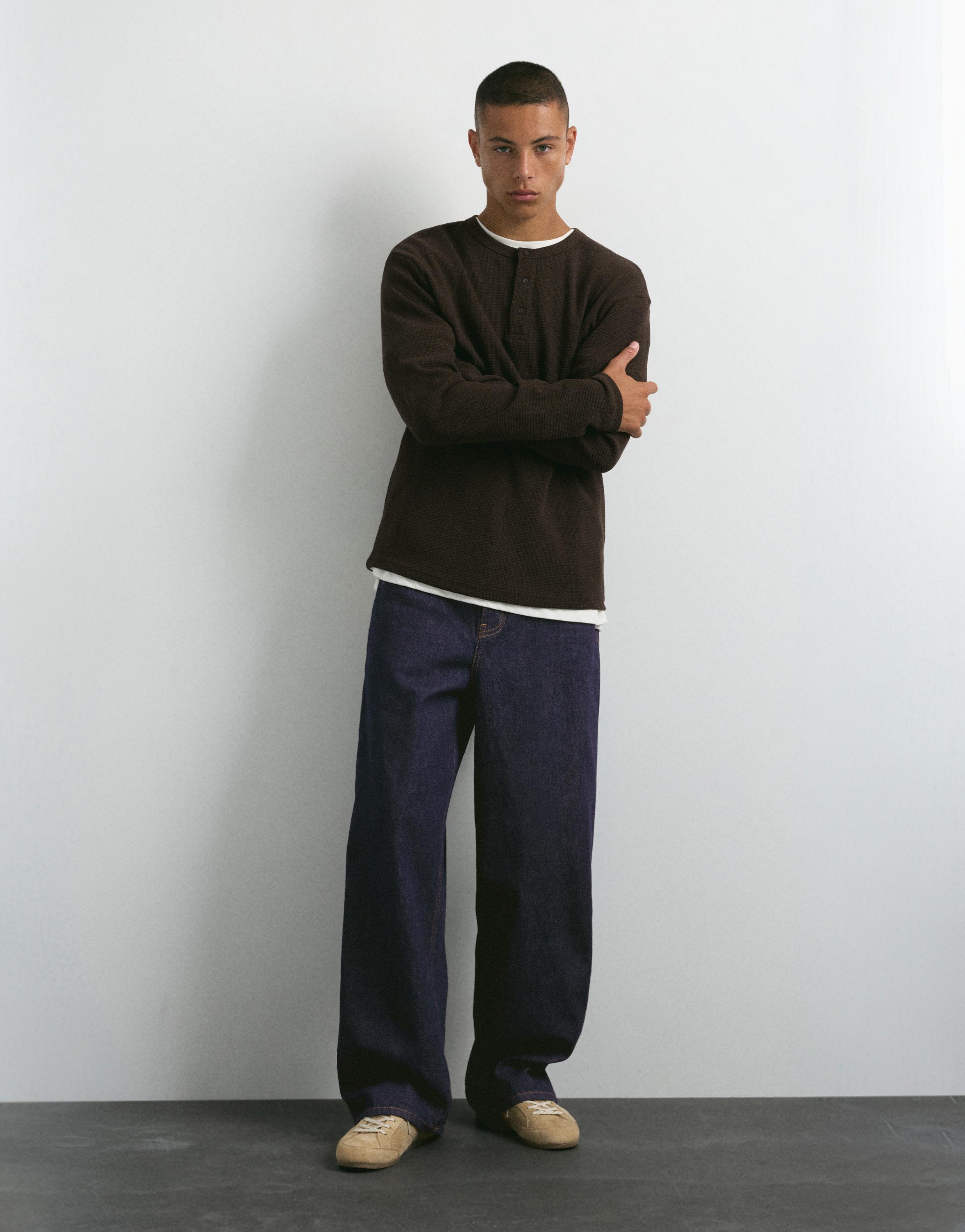 Relaxed baggy jeans — Navy