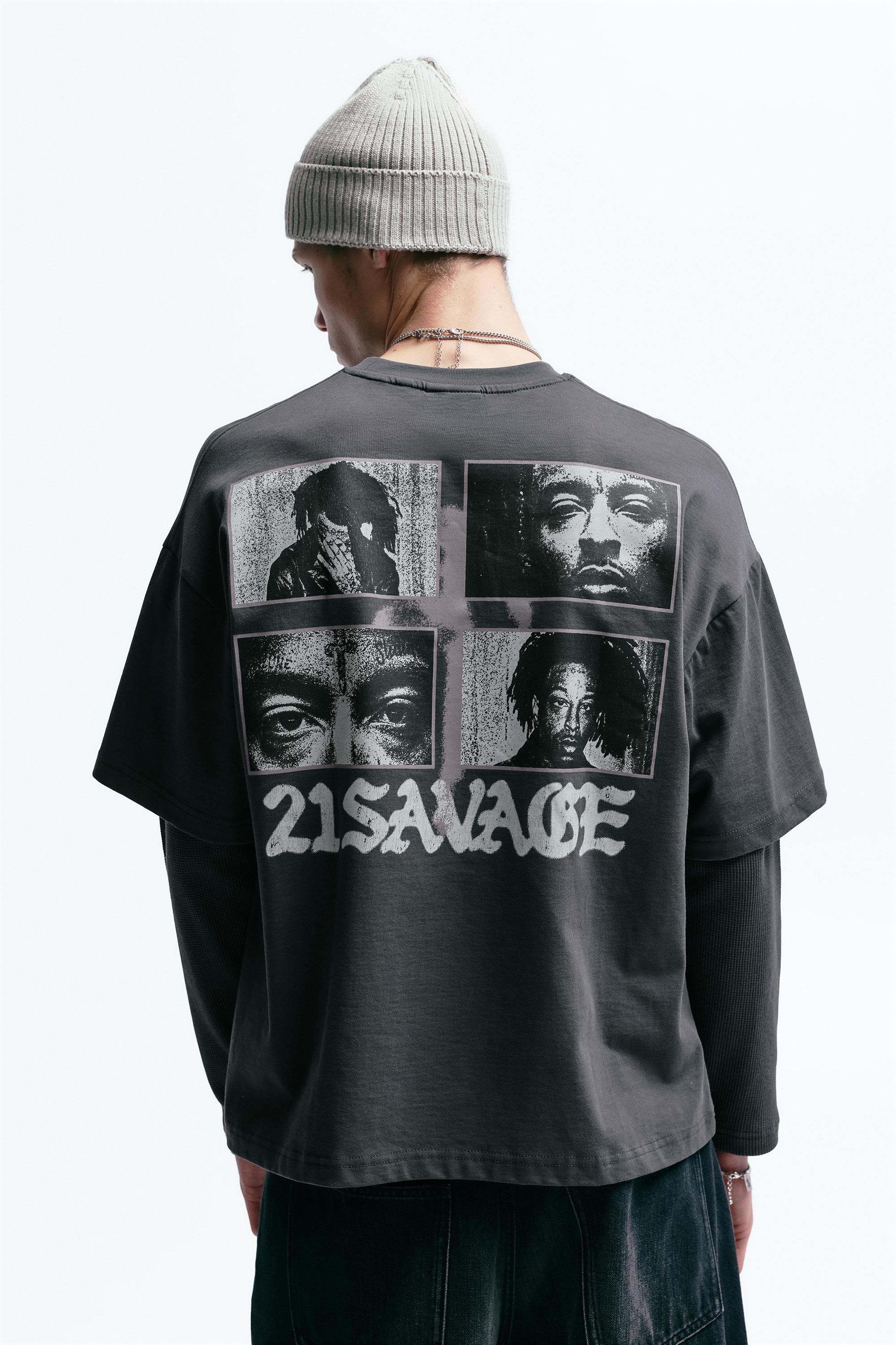 21 Savage çift kollu t-shirt - Görsel 6
