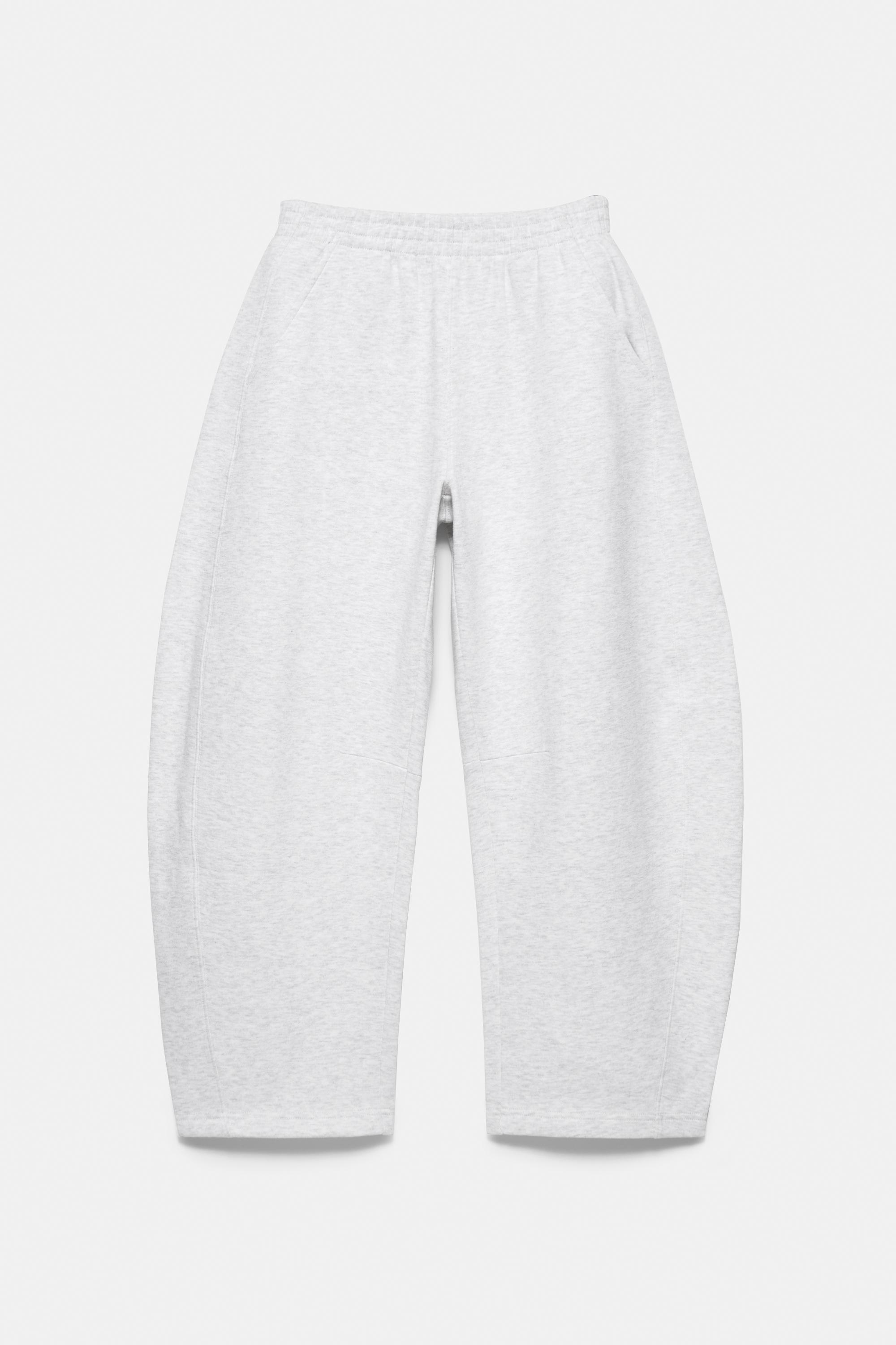 Barrel-leg joggers — Grey marl