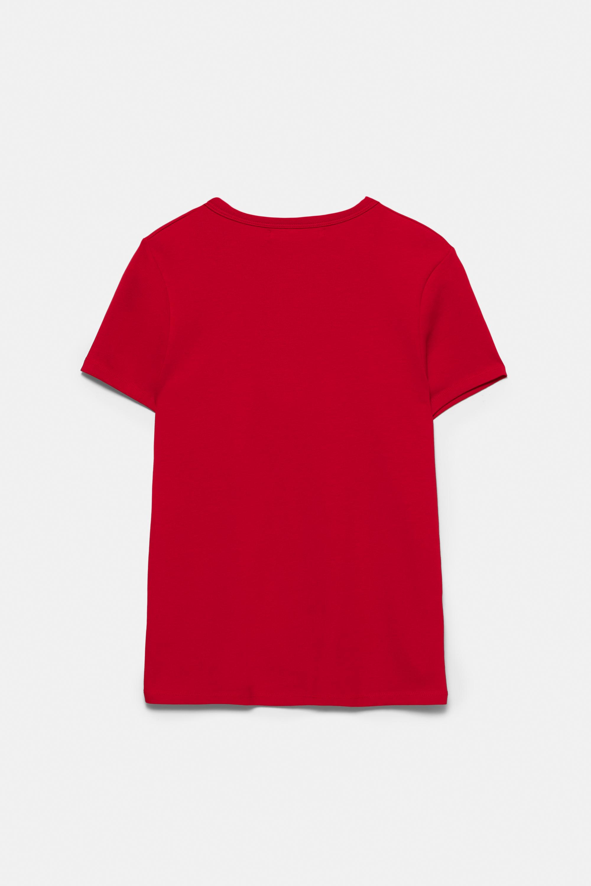 Short sleeve fitted tişört - Görsel 18