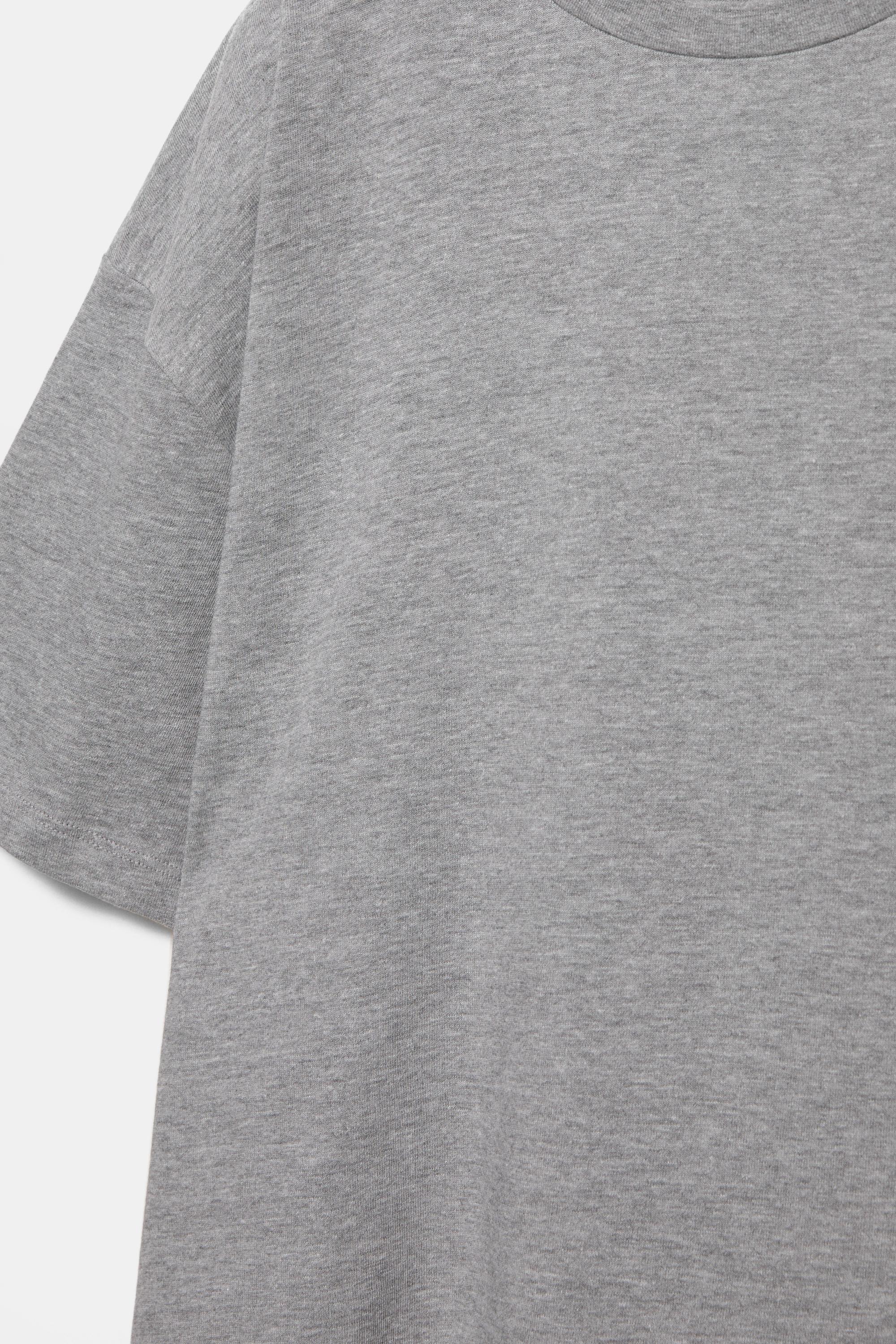 Oversize short sleeve T-shirt — Grey marl