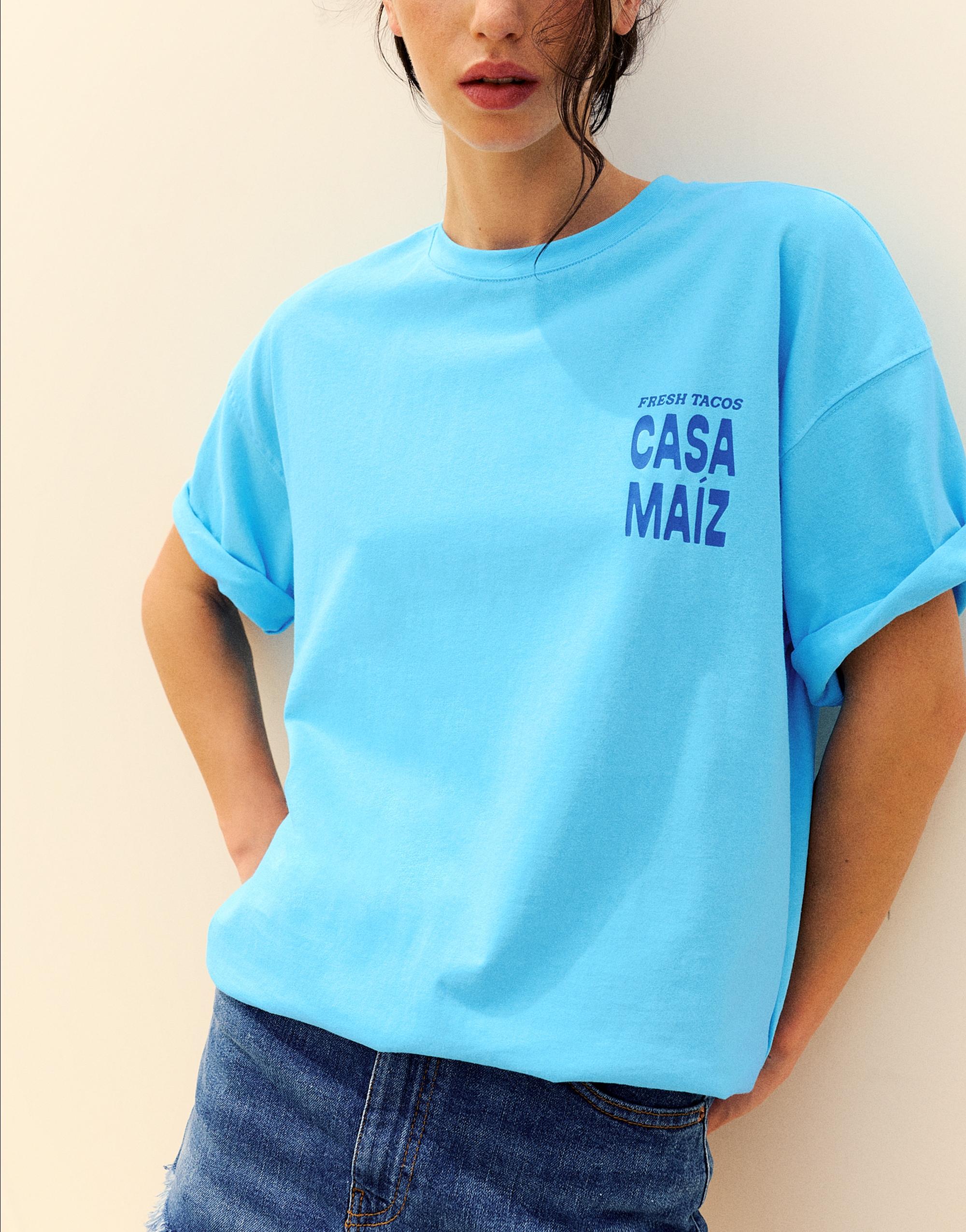 Taco graphic T-shirt — Pale blue