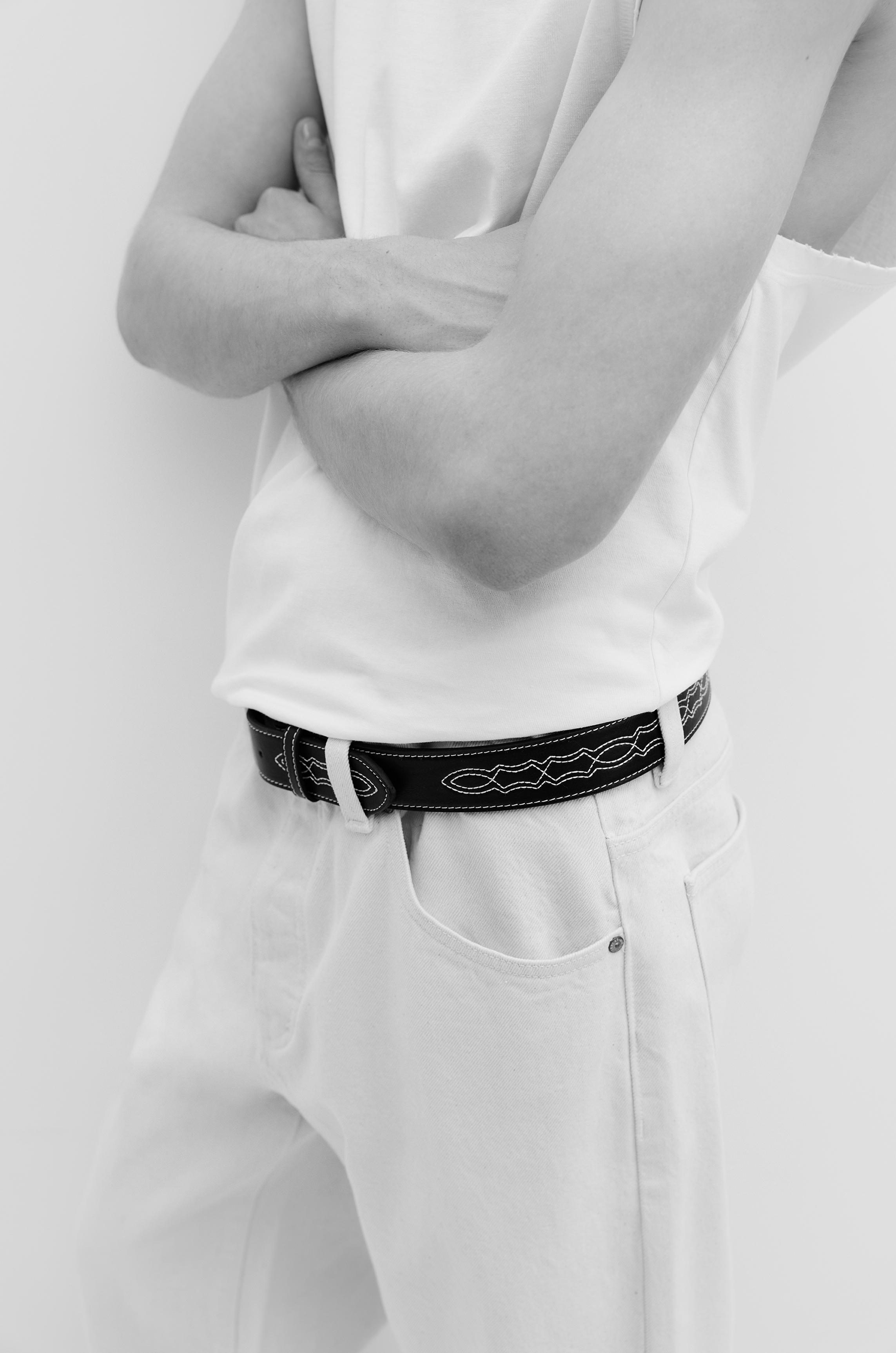 Dikiş detaylı suni deri kemer - Görsel 10