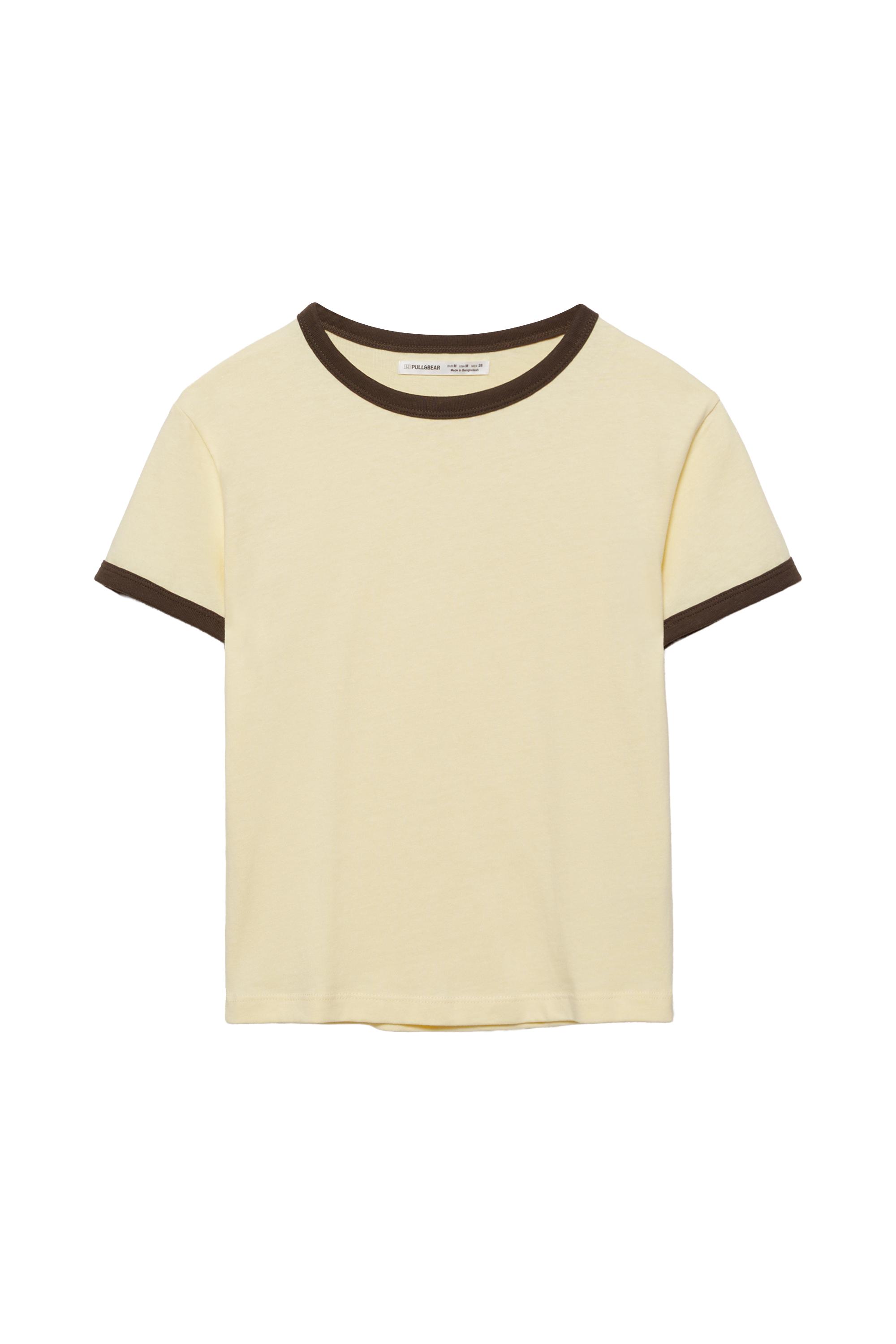Kısa kollu fitilli t-shirt - Görsel 4