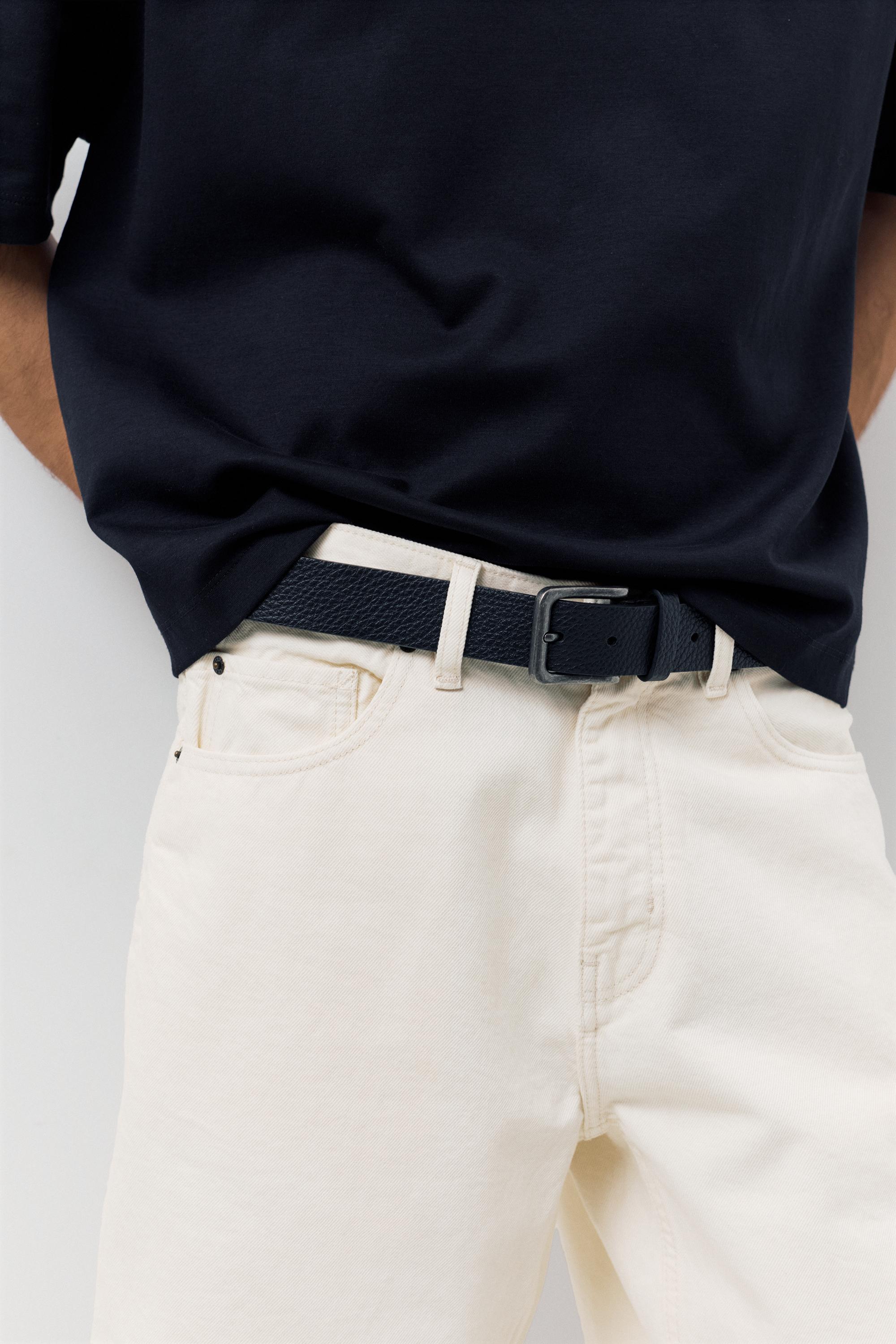 Standart kesim distressed denim bermuda - Görsel 11