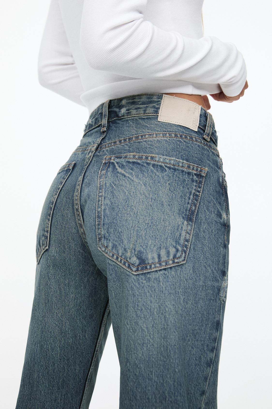 Straight-Leg-Jeans mit Mid-Rise-Bund - PULL&BEAR