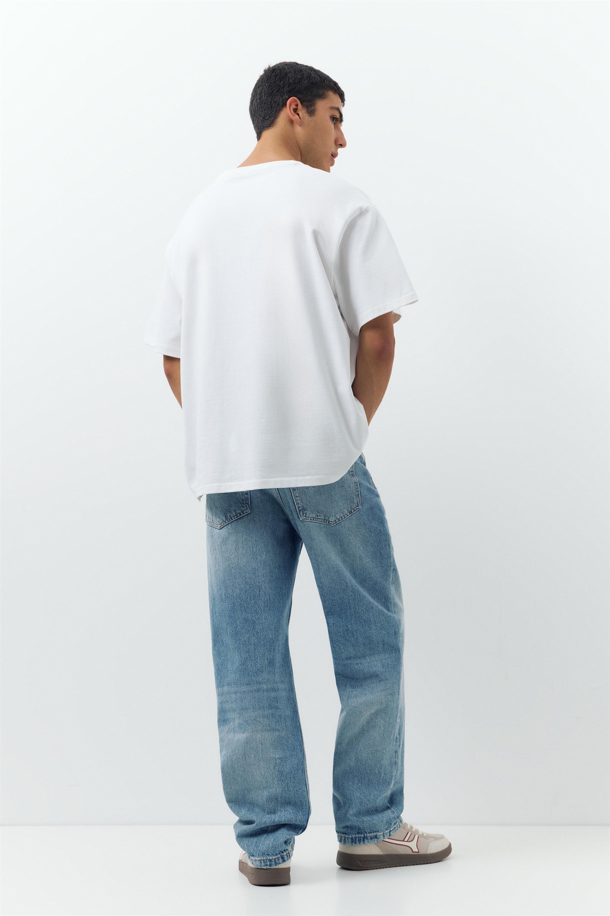 Straight-leg jeans — Medium blue