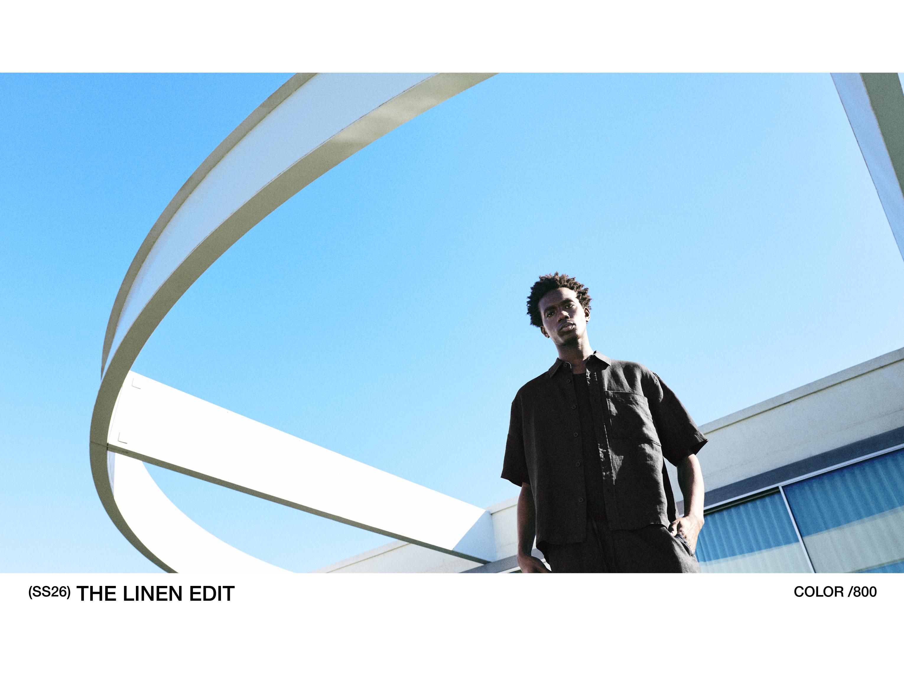 %100 keten kısa kollu gömlek - Görsel 34