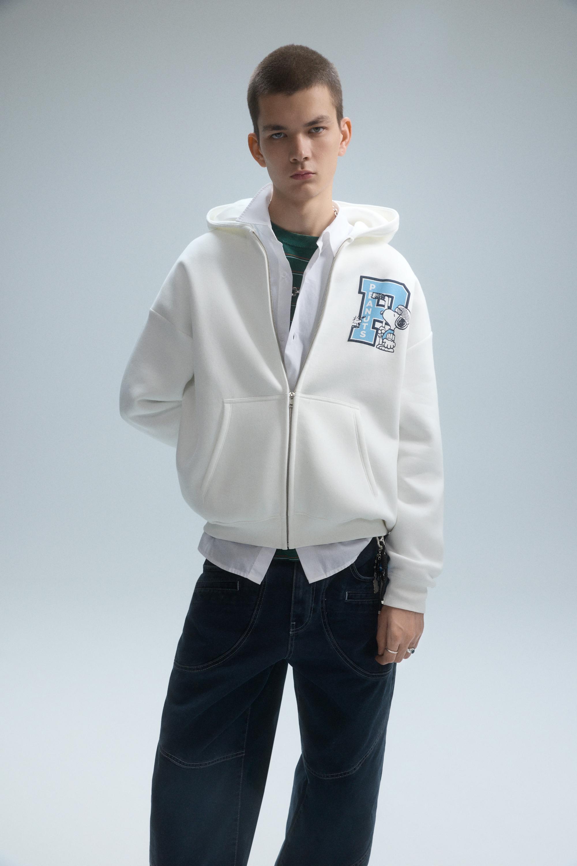 Fermuarlı kapüşonlu Peanuts sweatshirt - Görsel 18