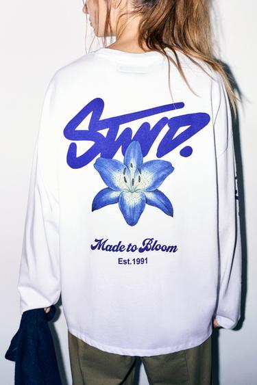 STWD flower graphic T-shirt — White 1
