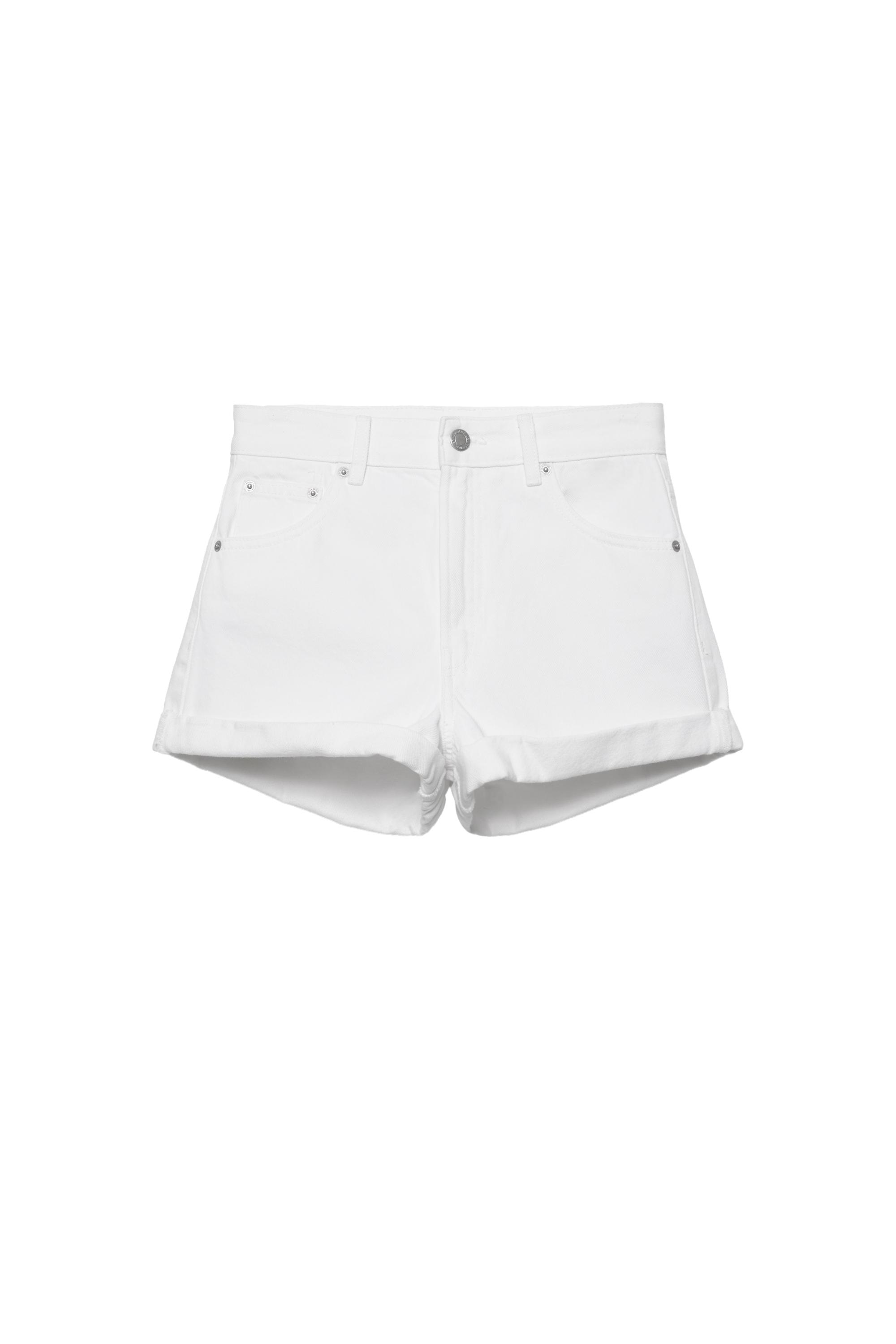 Mom fit paçası kıvrık denim şort - Görsel 107