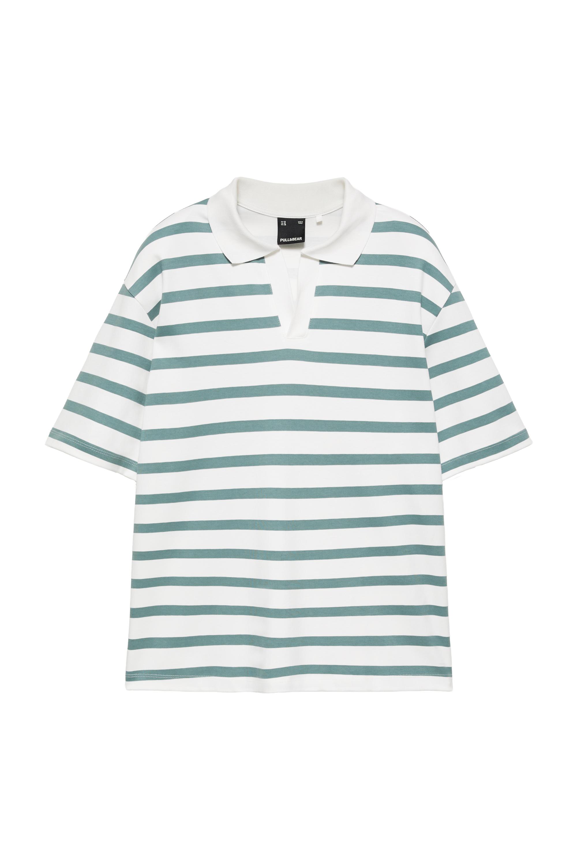 Pull&Bear Kısa kollu interlok polo t-shirt