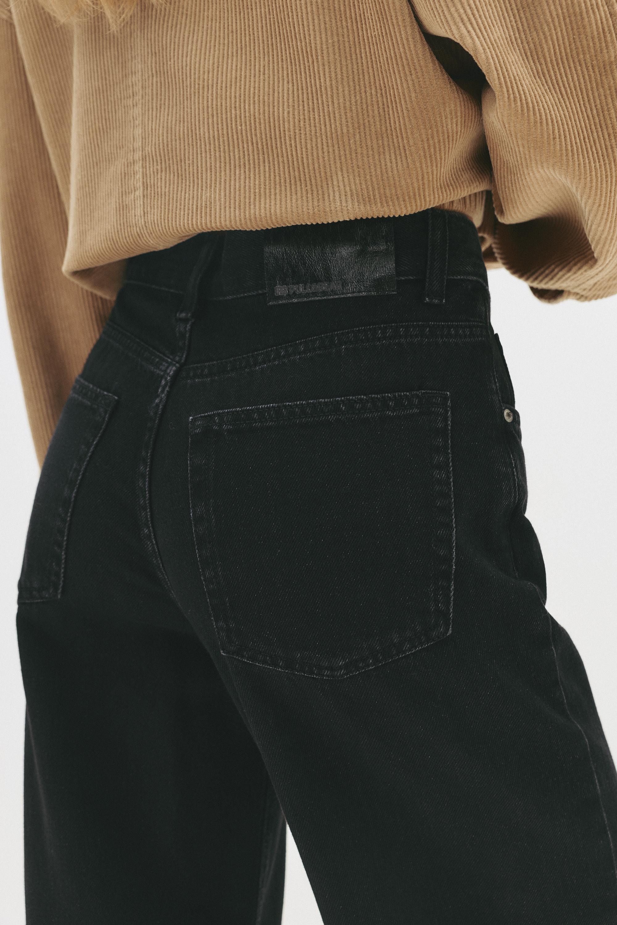 Çapraz kemerli geniş paça jean - Görsel 19