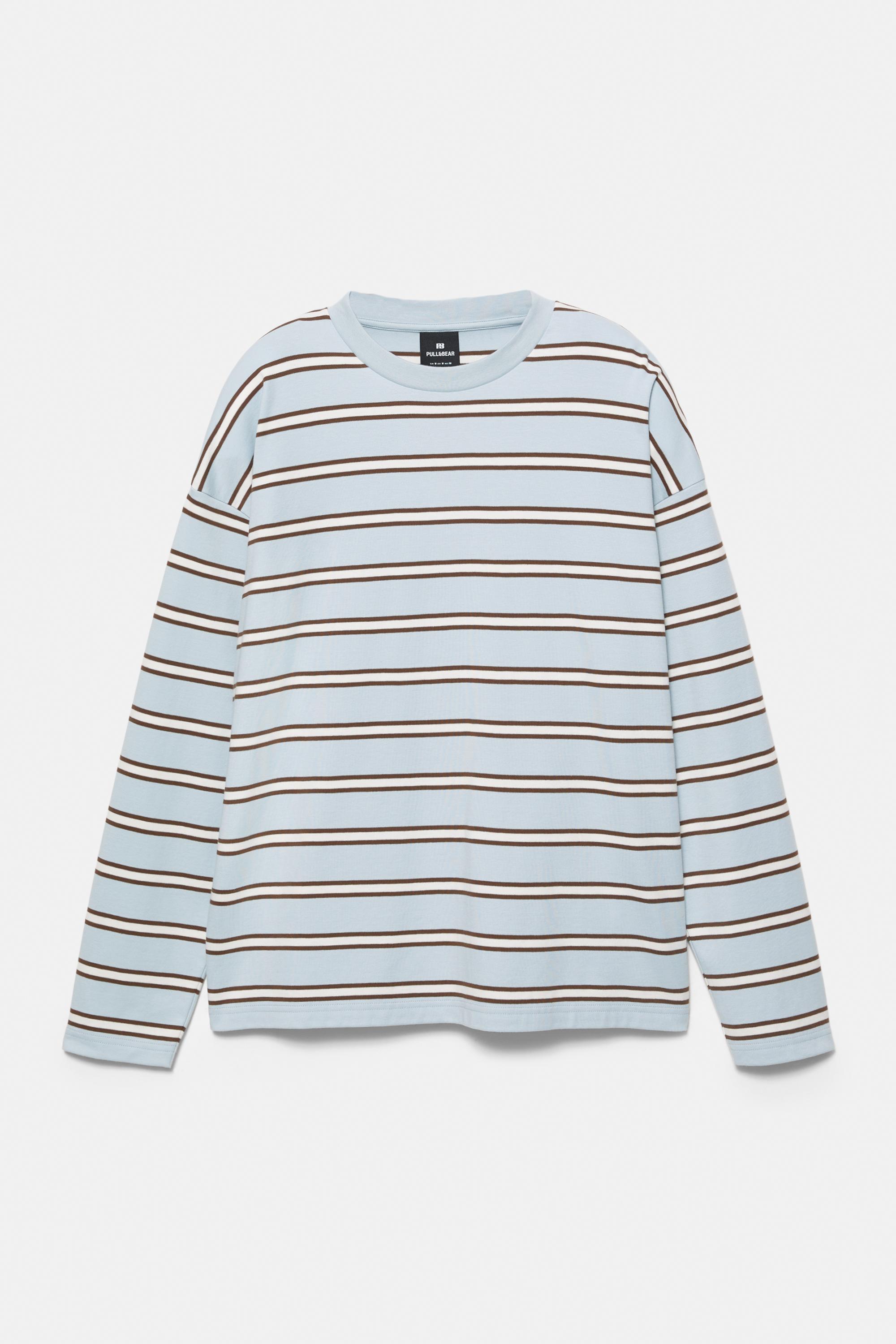 Uzun kollu çizgili t-shirt - Görsel 4