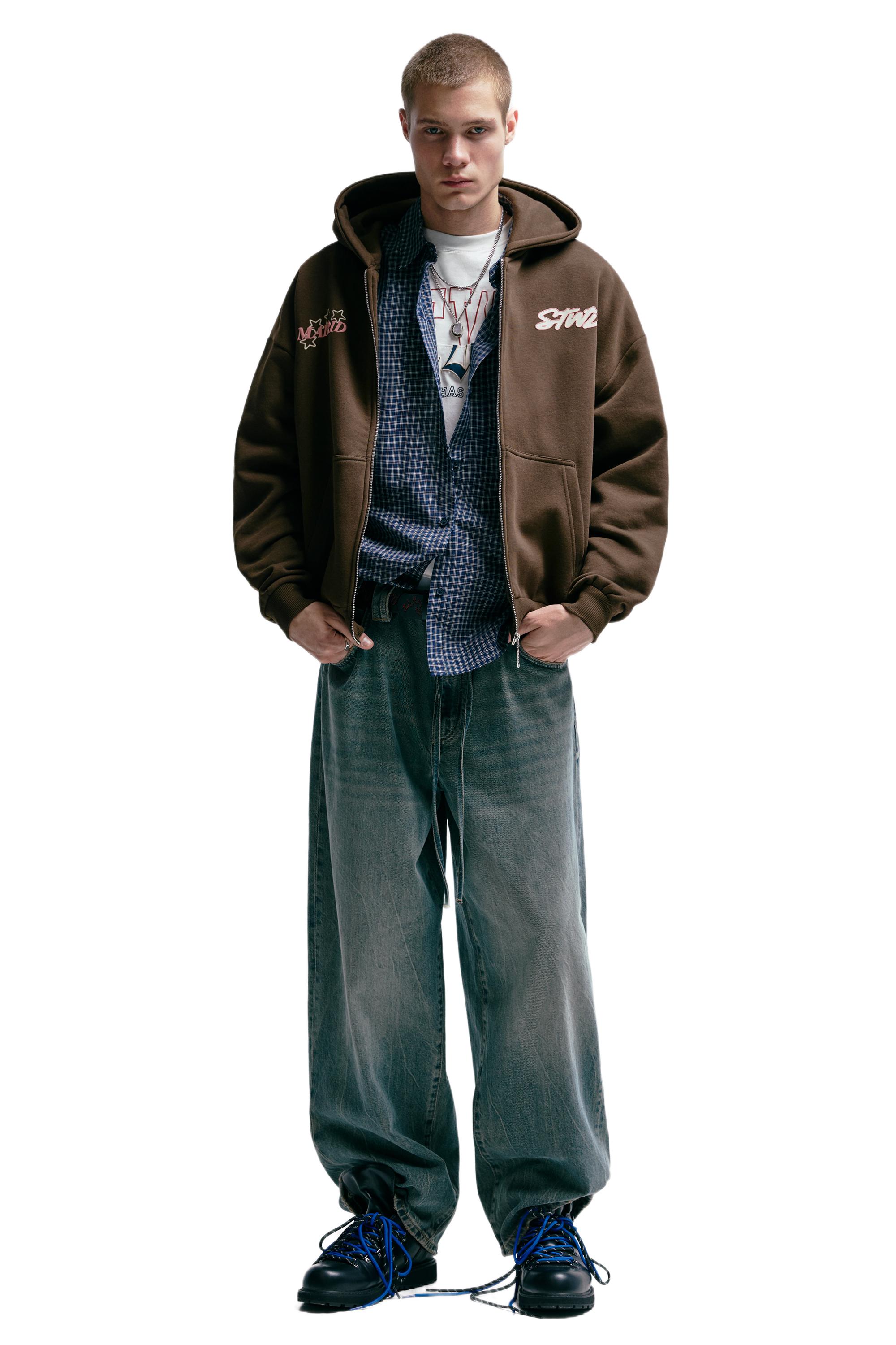 STWD Madrid fermuarlı kapüşonlu sweatshirt - Görsel 16