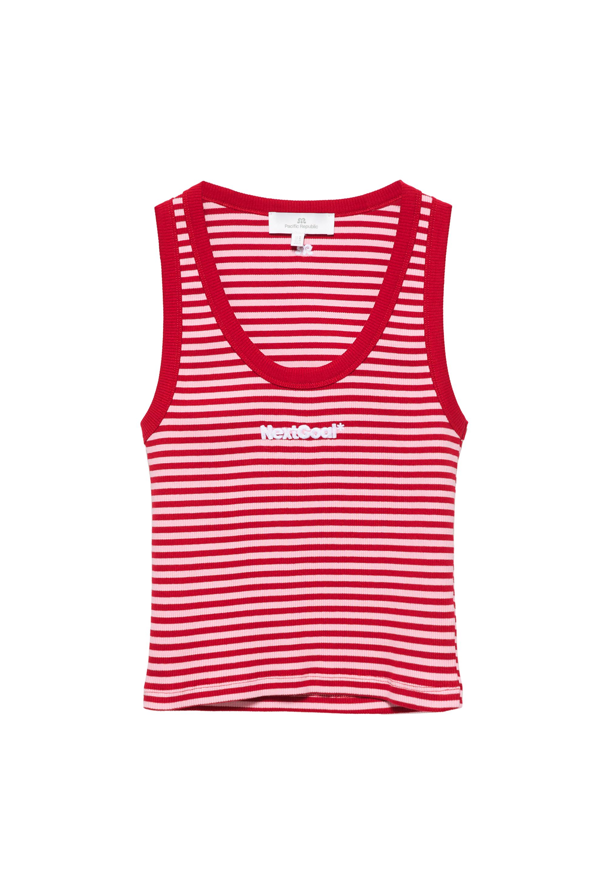 İşlemeli çizgili tank top - Görsel 10