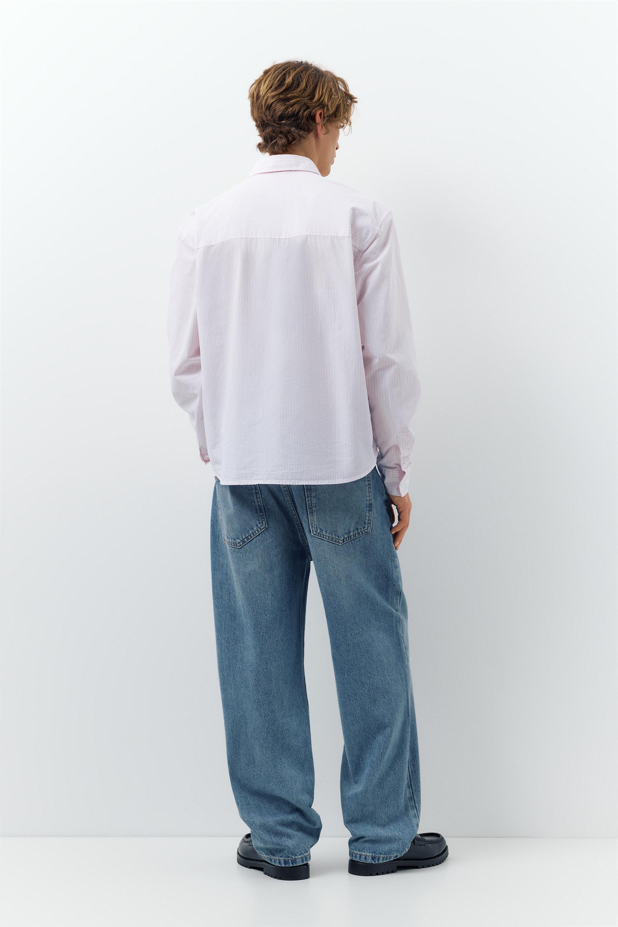 Striped long sleeve shirt — Pink