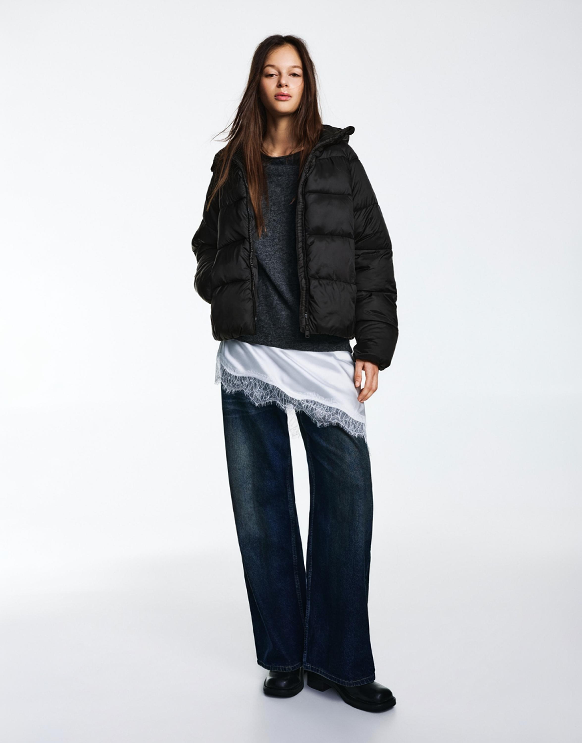 Puffer jacket — Black