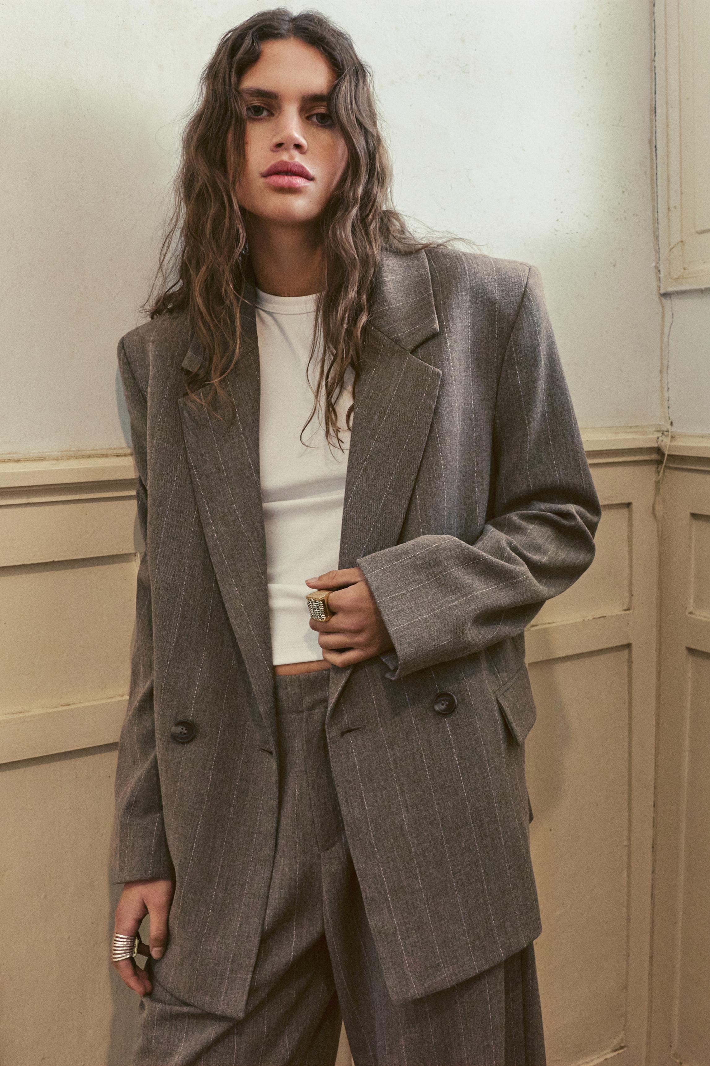 Blazer Doppiopetto A Righe