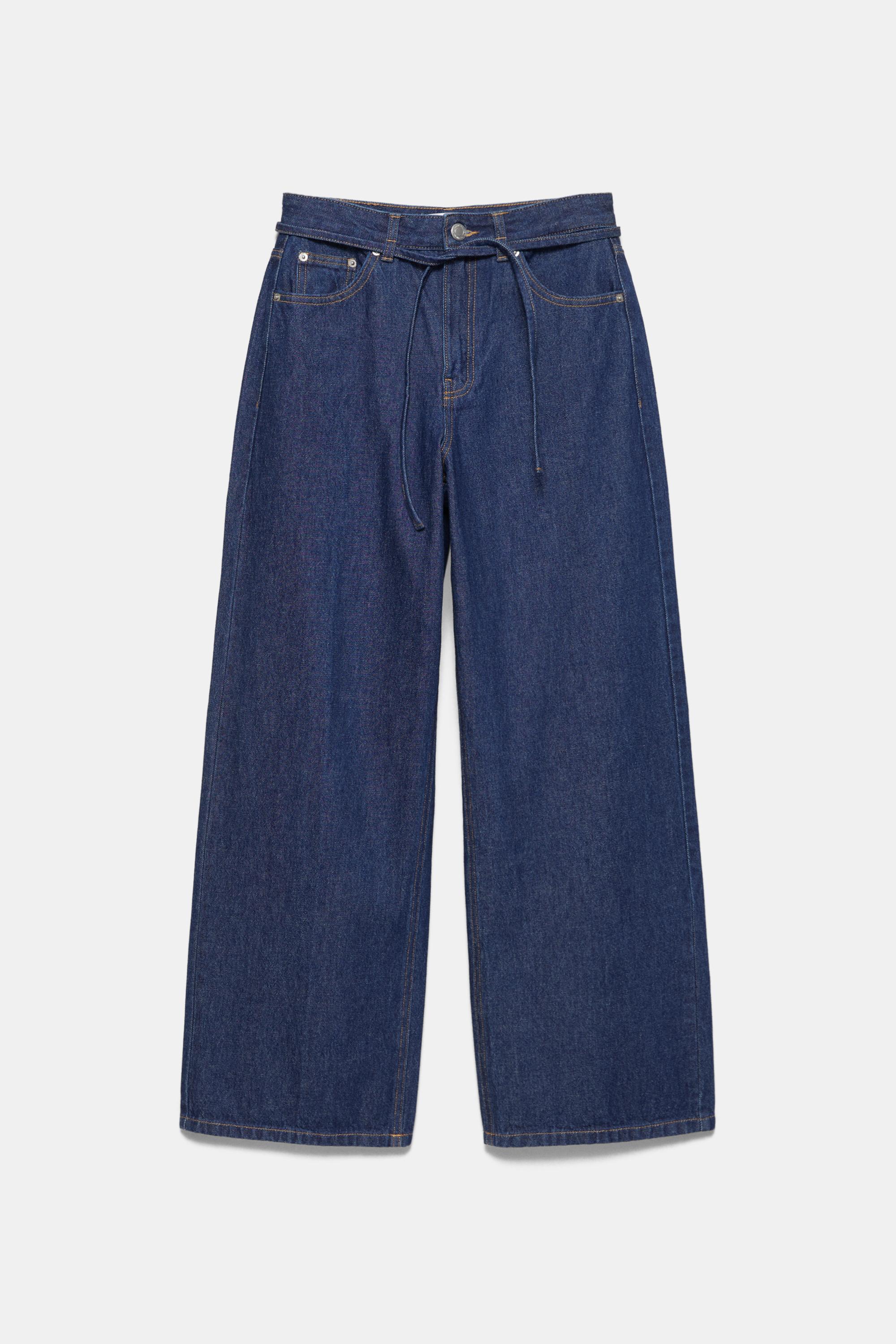 Baggy jeans with drawstring — Navy