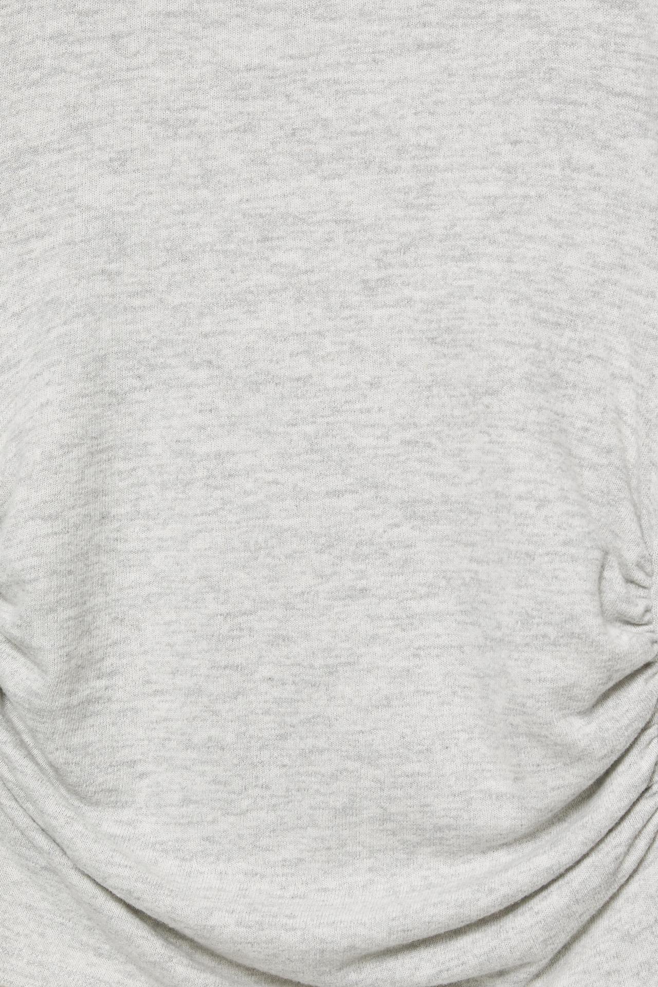 Soft touch gathered T-shirt — Pale marl