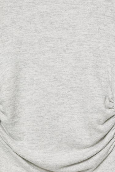 Soft touch gathered T-shirt — Pale marl 7
