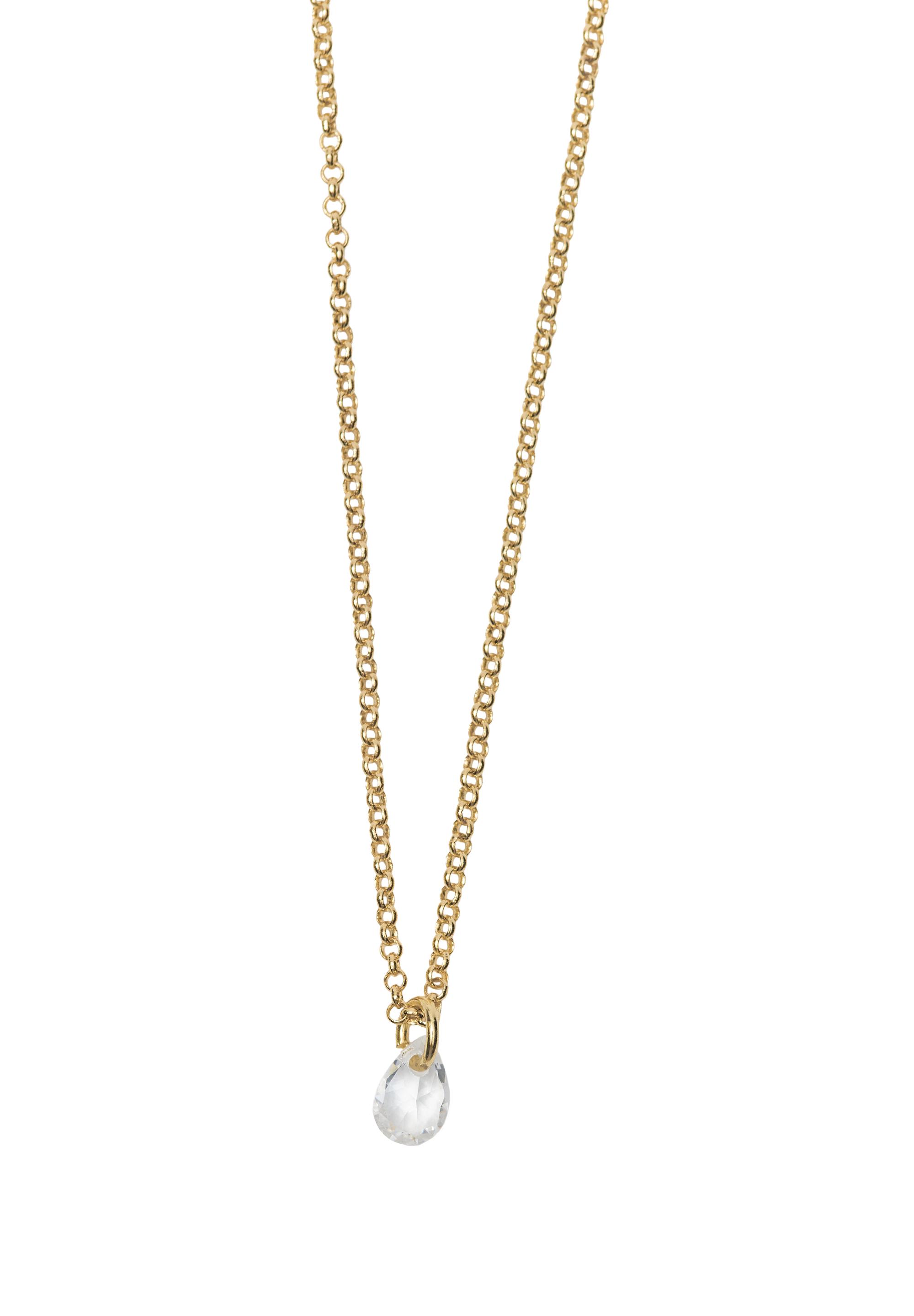 Shimmery pendant necklace — Gold