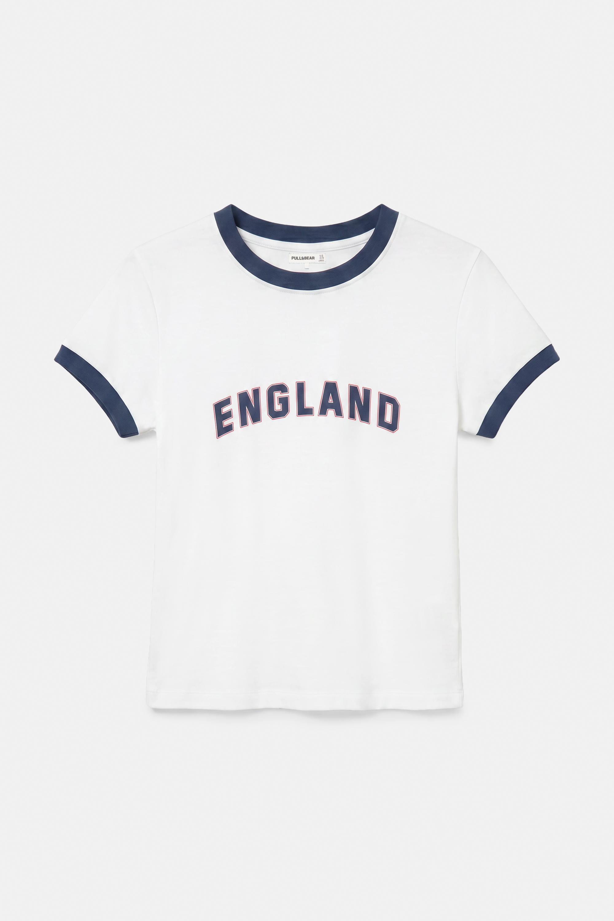 Slim fit England graphic T-shirt — White