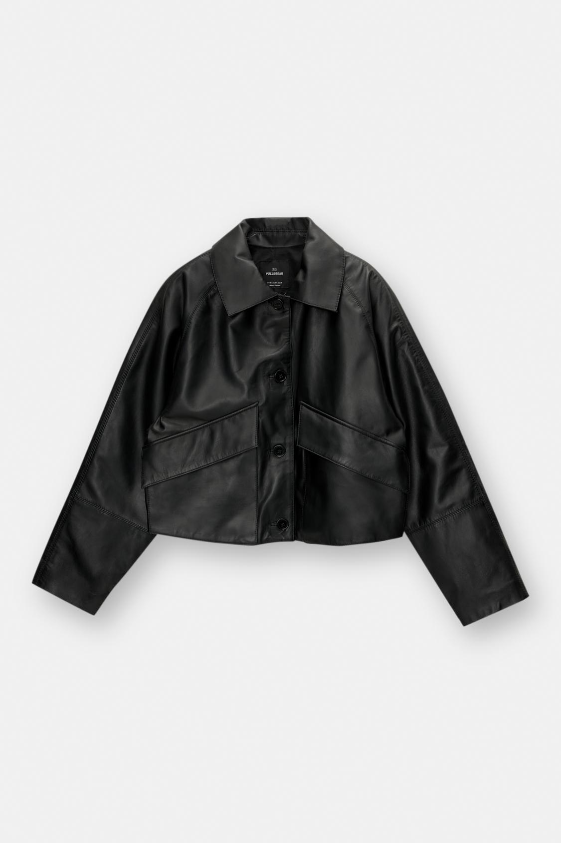 Veste légère 100 cuir pull&bear